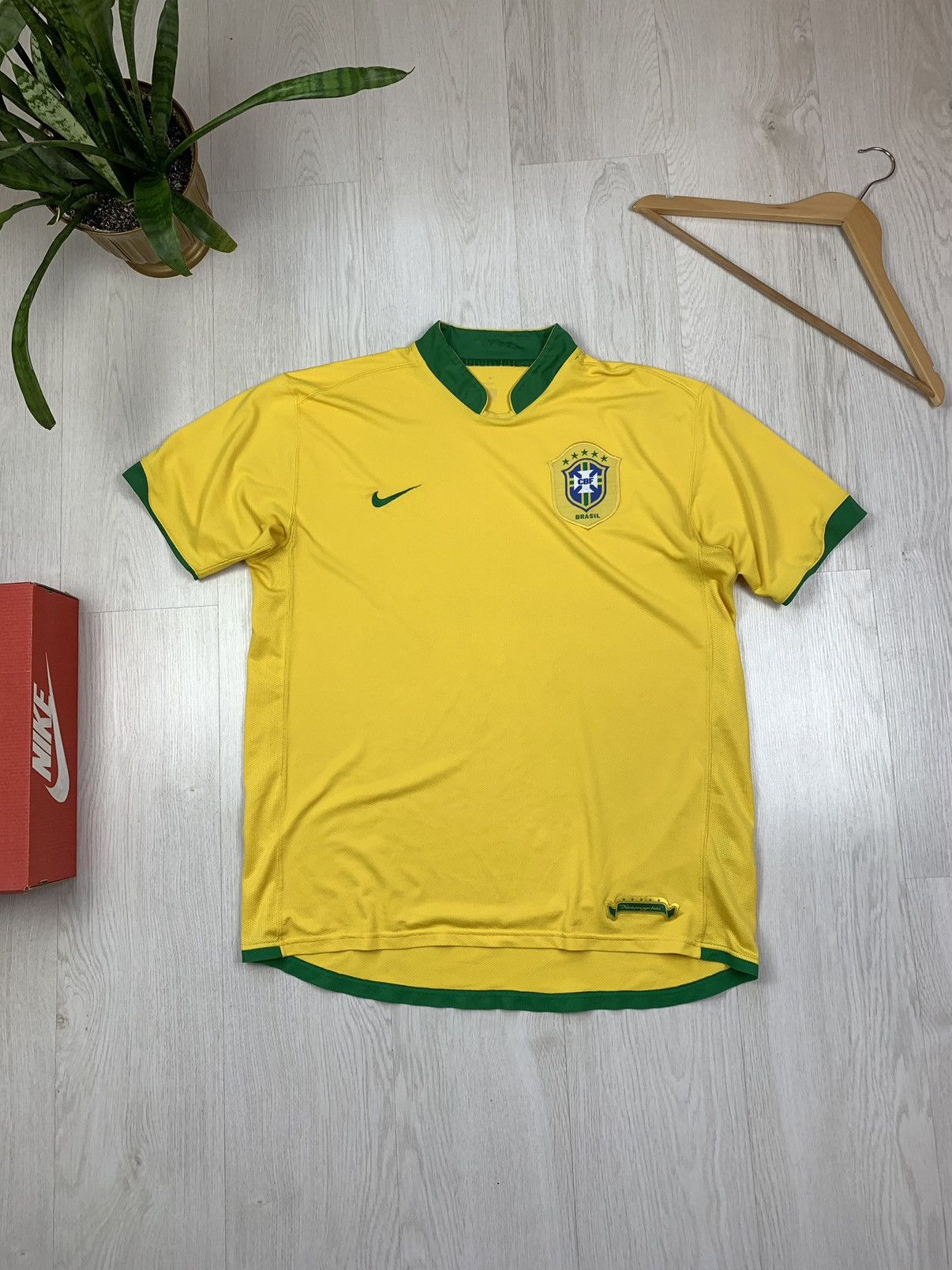 Nike BRAZIL Football Team Vintage 2006 Home Jersey Size XL