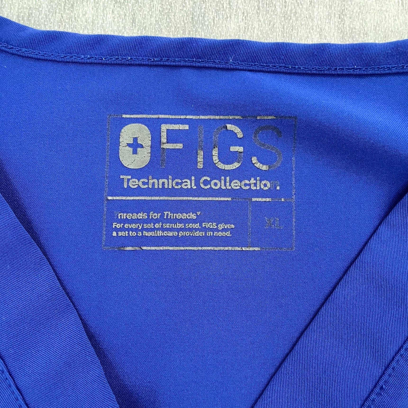 Vintage Figs Scrubs Shirt Adult Extra Large Blue Top Technical Collection Pocket Mens XL Size US XL / EU 56 / 4 - 6 Thumbnail
