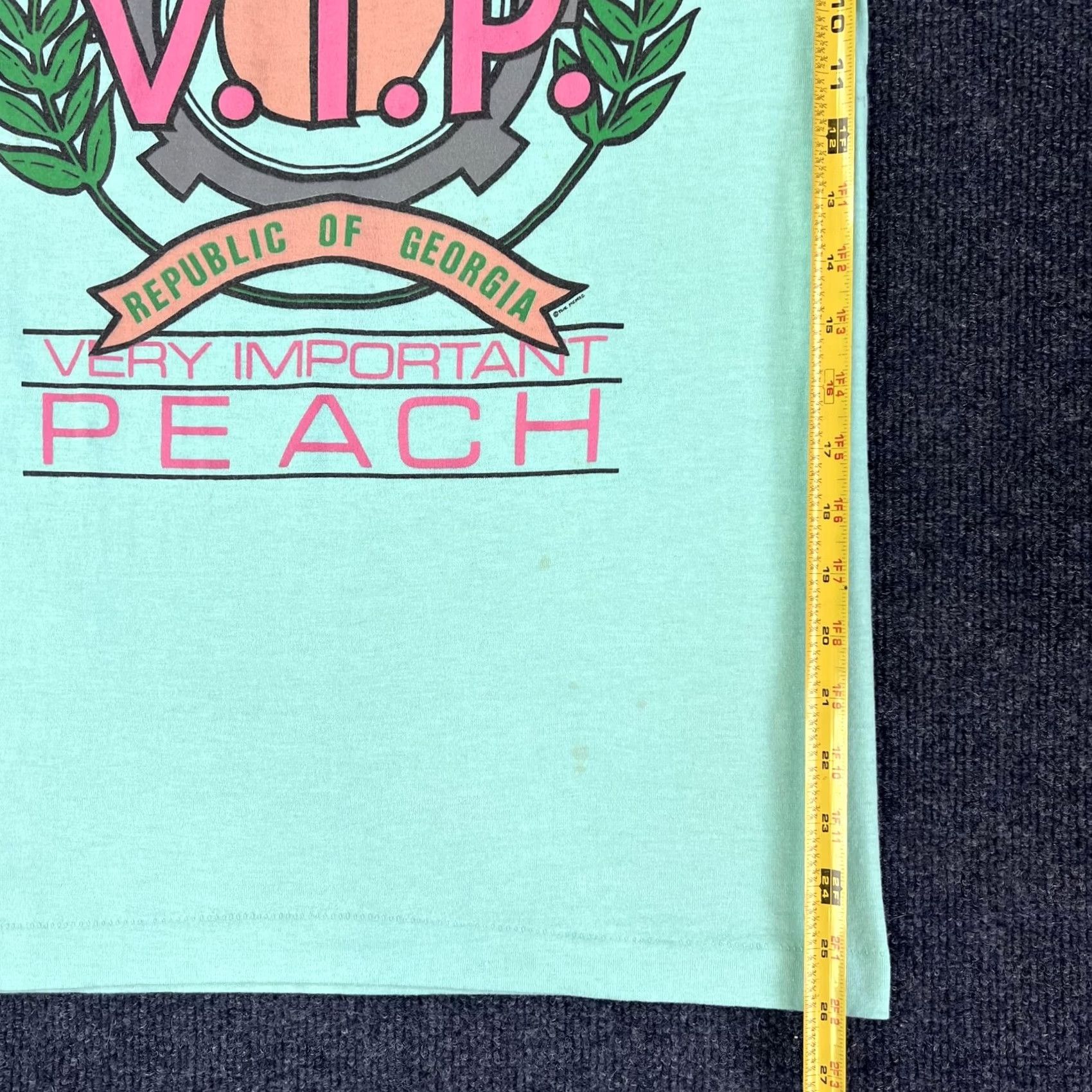 Vintage Vintage Screen Stars Best VIP Graphic Shirt Mens M Peach Georgia Shirt T-Shirt Crew Neck Short Sleeve Graphic Print Georgia VIP 90s Mens Shirt Size US M / EU 48-50 / 2 - 7 Thumbnail