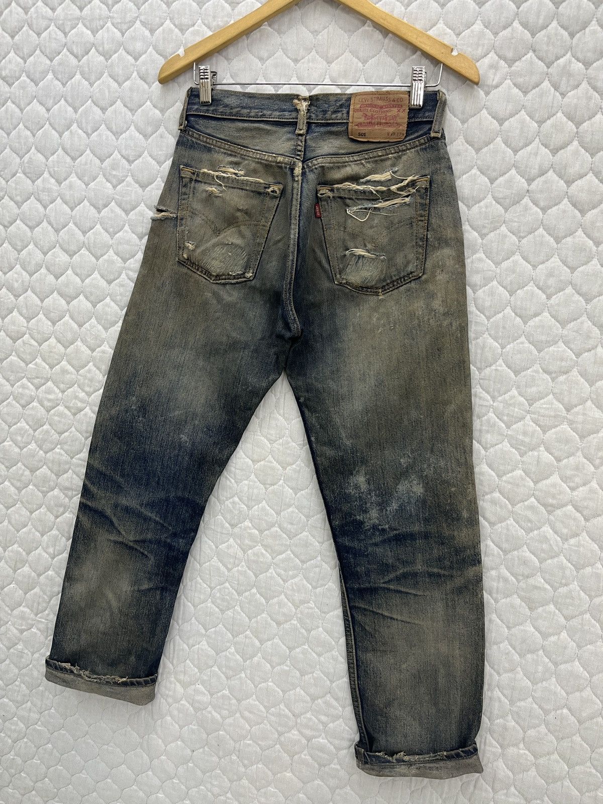 Levi's 🔥🔥🔥RARE VTG LEVIS DISTRESSED DENIM Size US 28 / EU 44 - 7 Thumbnail