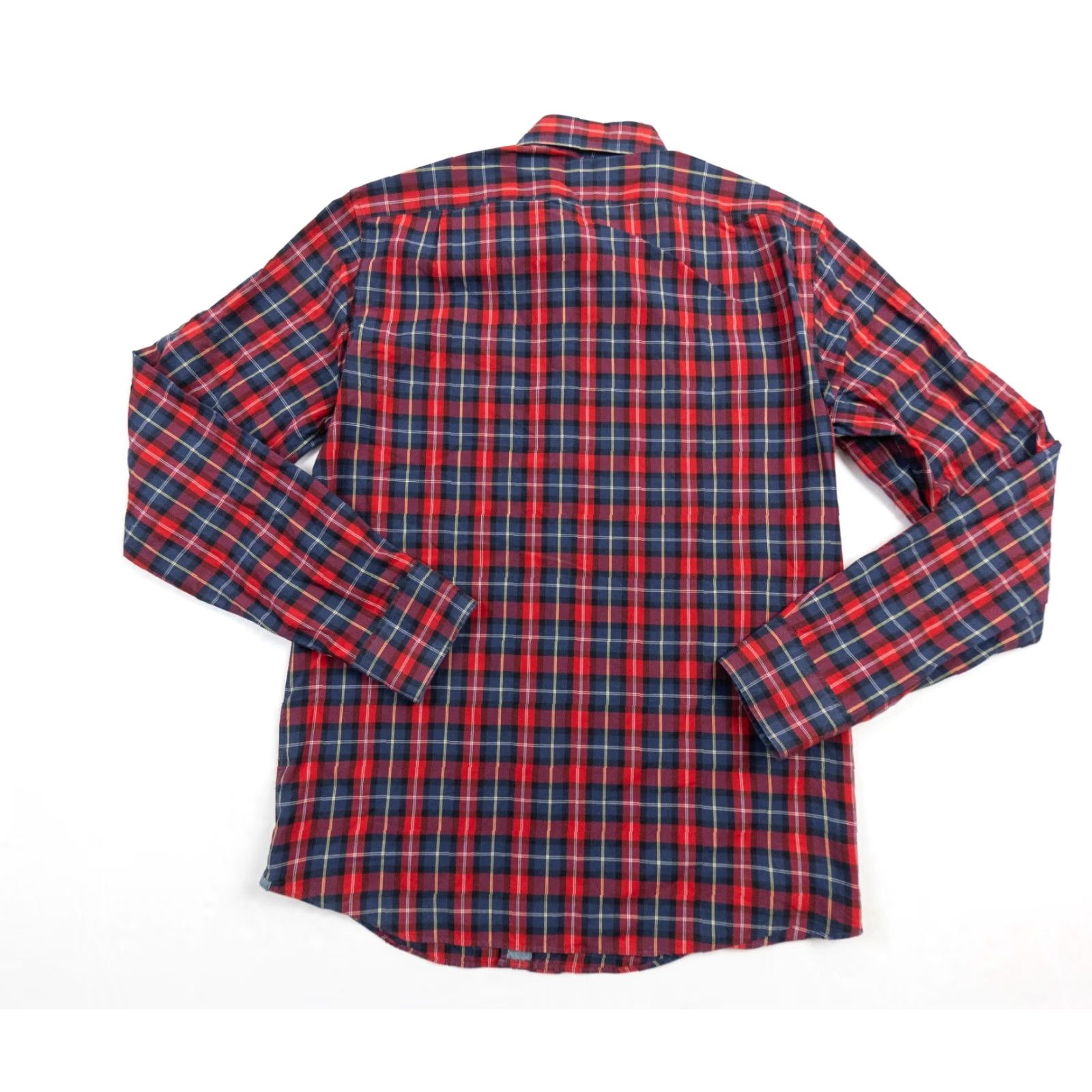 J.Crew J.Crew Men’s Shirt Long Sleeve Button-Up Slim Fit Plaid Red Blue 2 Ply Cotton M Multicolor Casual Formal Workwear Mens Size US M / EU 48-50 / 2 - 4 Thumbnail