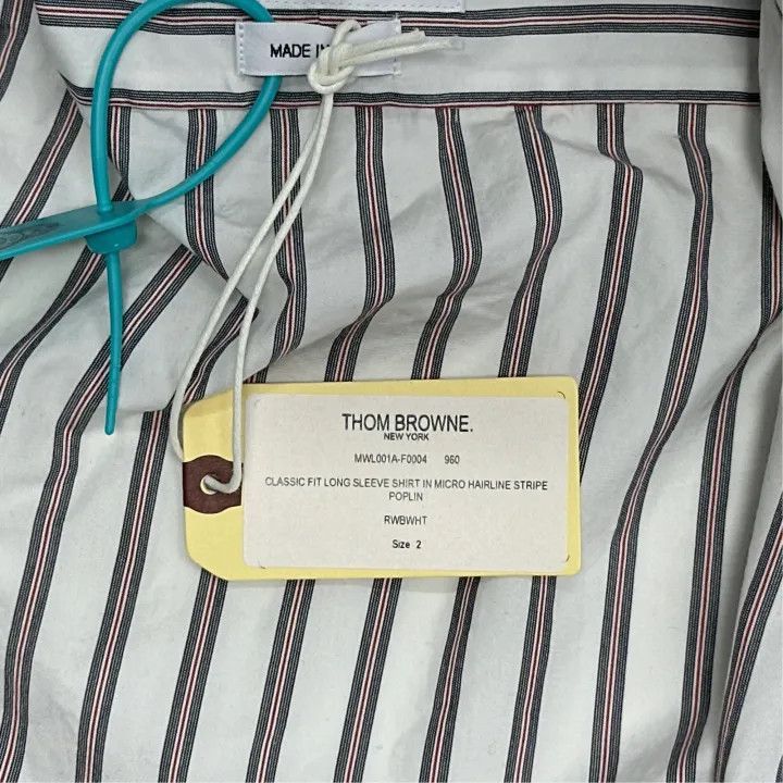 Thom Browne Thom Browne Striped Long Sleeve Shirt for Men -2507 Size US S / EU 44-46 / 1 - 4 Thumbnail