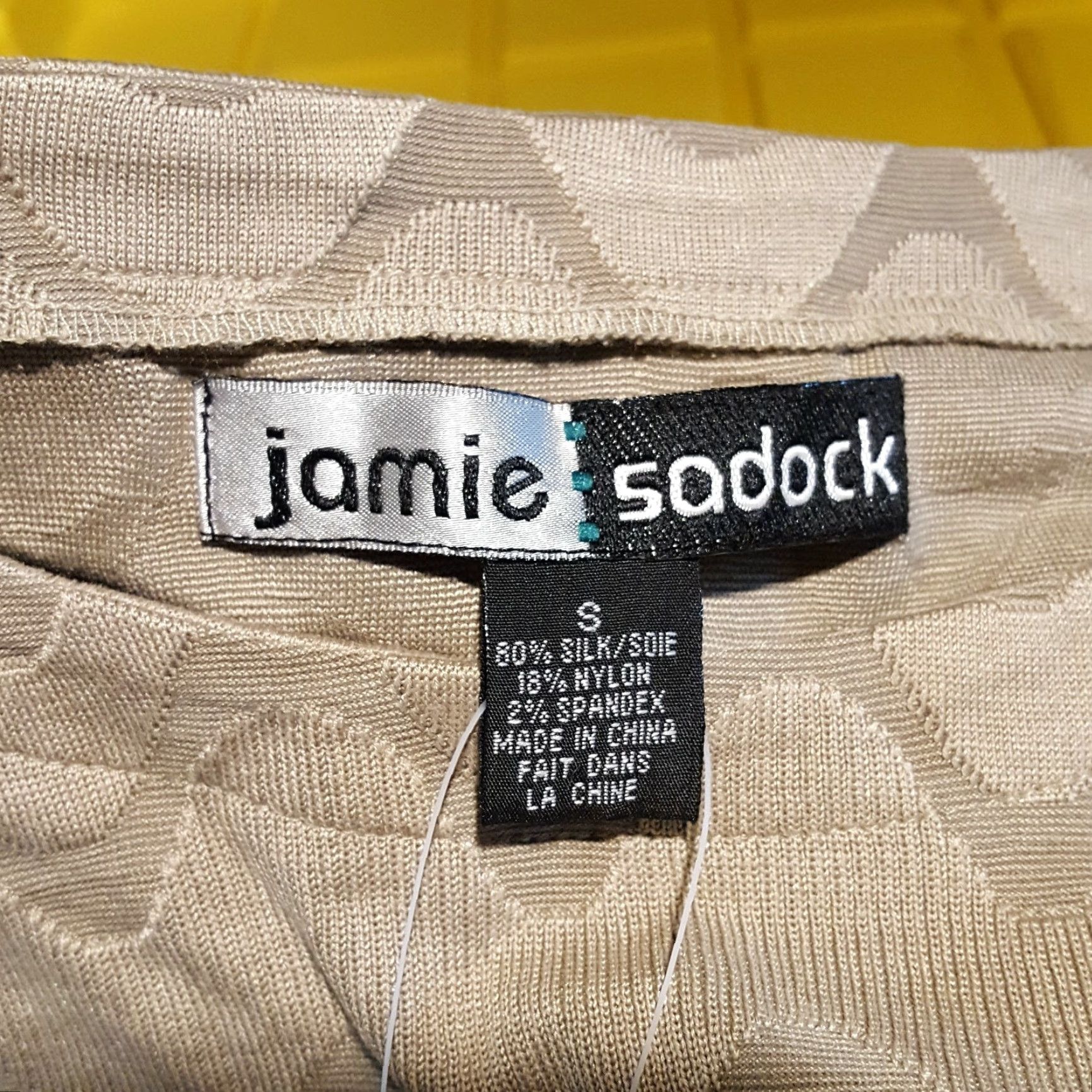 Vintage VINTAGE Jamie Sadock Silk Knit Wave Beige Pullover Sweater XL? Size S / US 4 / IT 40 - 4 Thumbnail