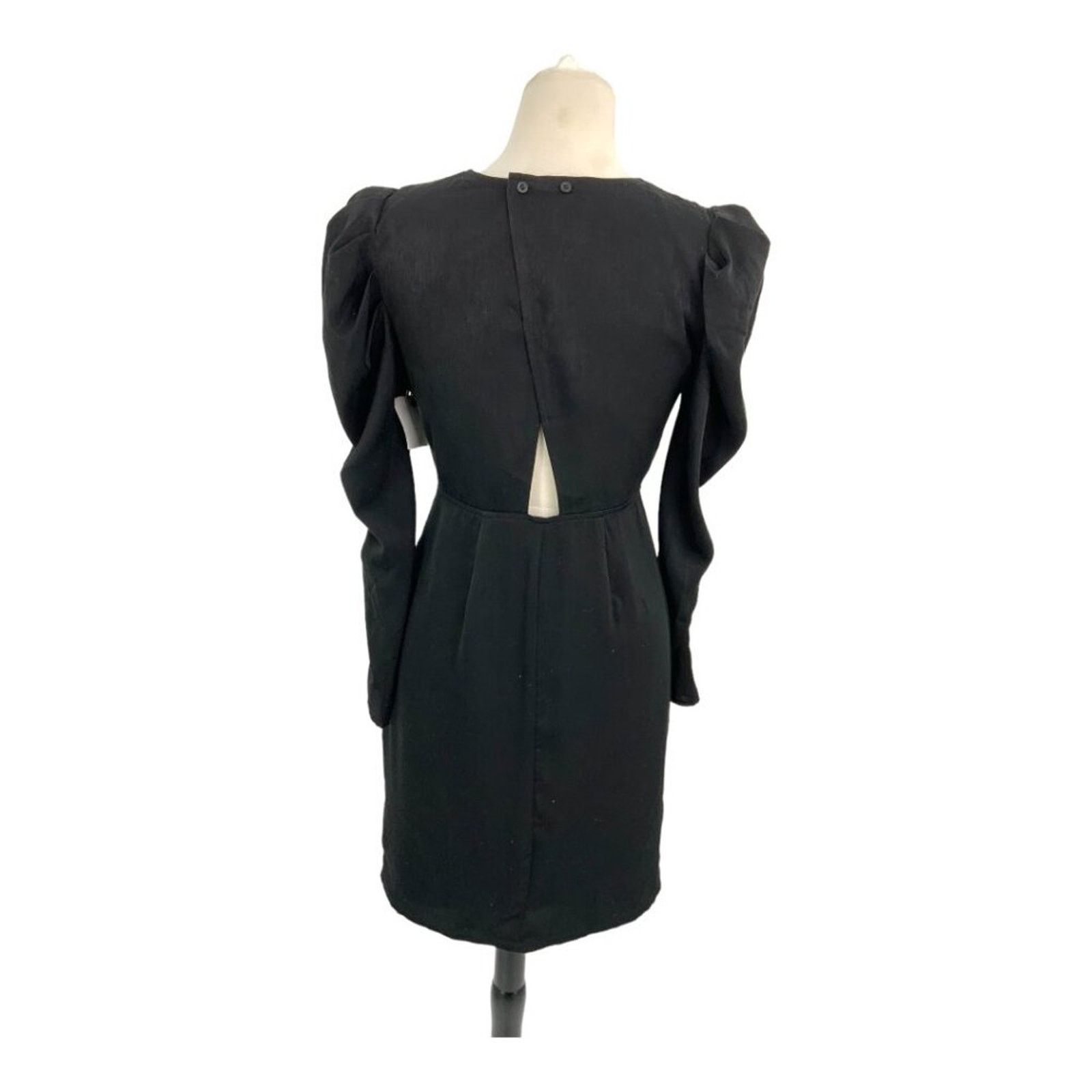 Other Chelsea28 Long Sleeve Satin Minidress Black Small NWOT $79 Size S / US 4 / IT 40 - 7 Thumbnail