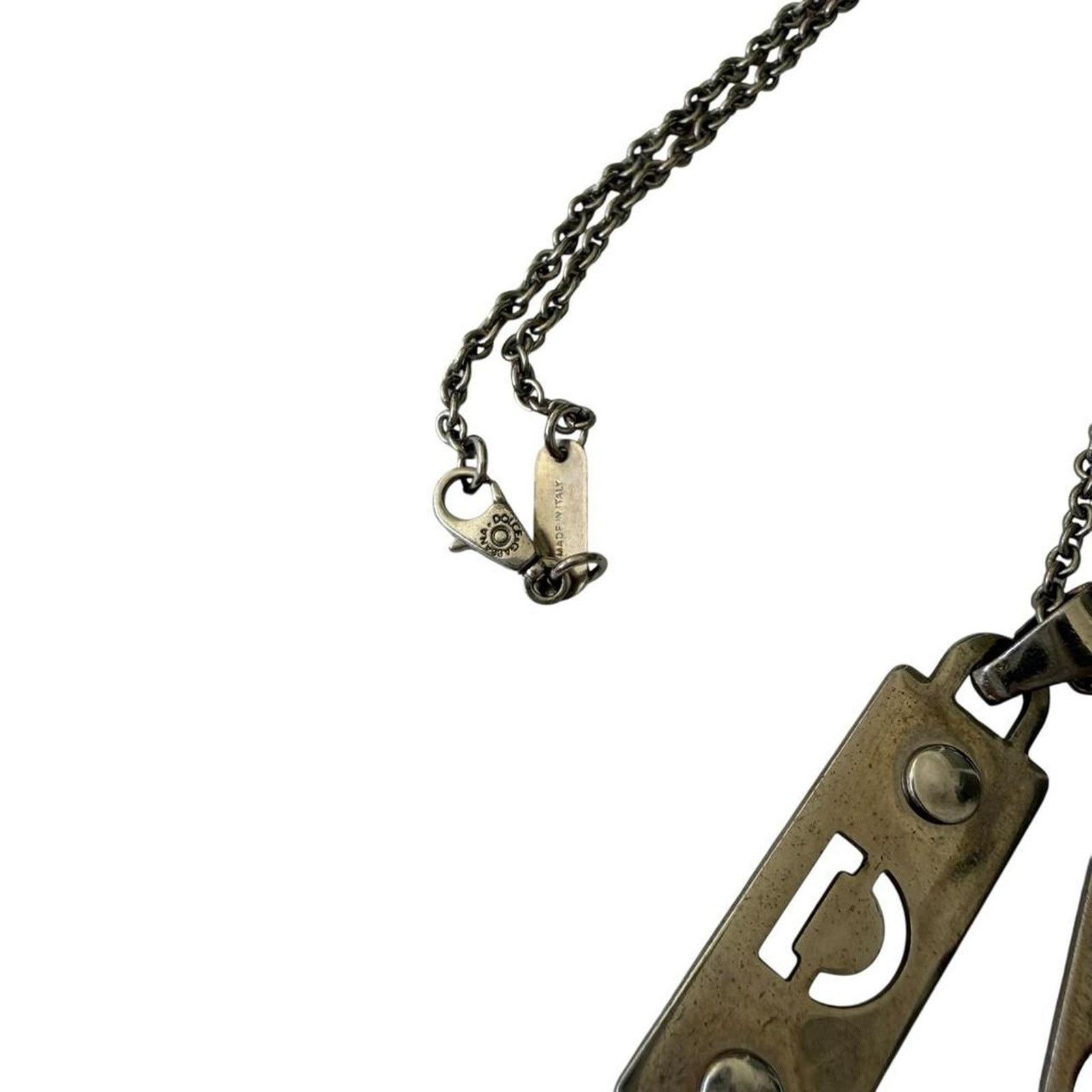 Dolce & Gabbana Dolce & Gabbana D&G Pendant Chain Necklace Silver / y2k Size ONE SIZE - 3 Thumbnail