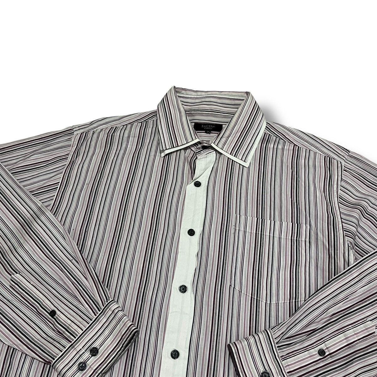 Yohji Yamamoto Shadow striped yohji yamamoto button ups shirt Size US L / EU 52-54 / 3 - 4 Thumbnail