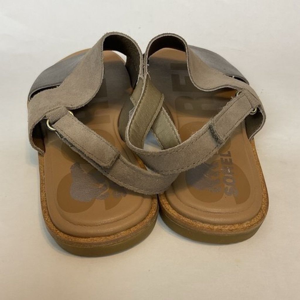 SOREL Sorel Ella II Ash Brown/Chalk Slingback Flat Sandal Women9.5 Size US 9.5 / IT 39.5 - 5 Thumbnail