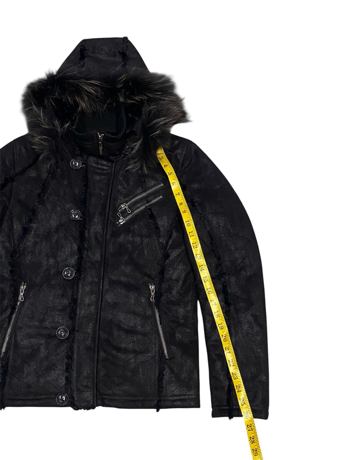 GOSTAR DE FUGA Fuga Waxed Faux Fur Suede Cotton Hoodie Jacket Size M / US 6-8 / IT 42-44 - 22 Thumbnail