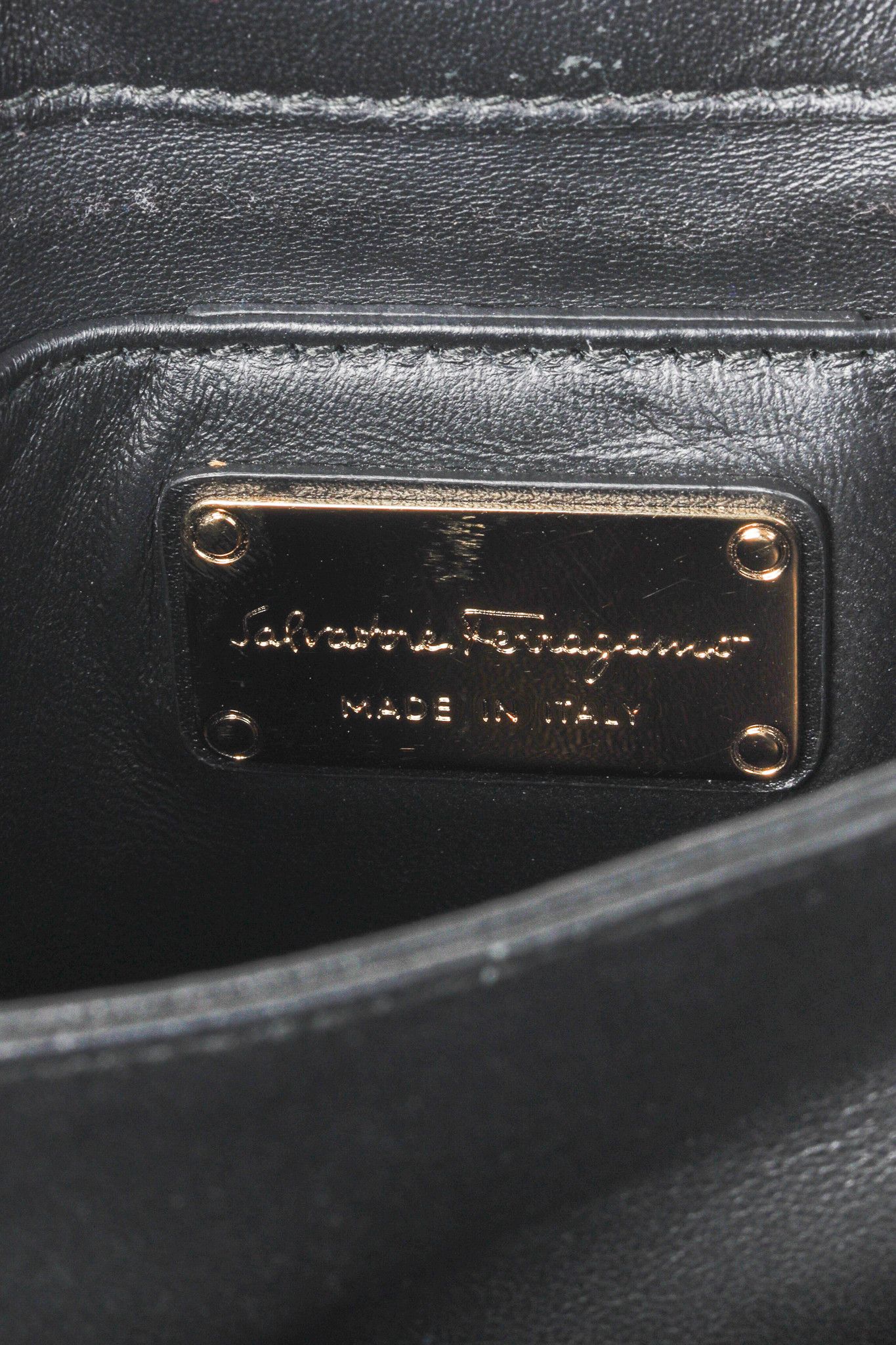 Salvatore Ferragamo Salvatore Ferragamo Python, Black White Saddle Bag Size ONE SIZE - 12 Thumbnail