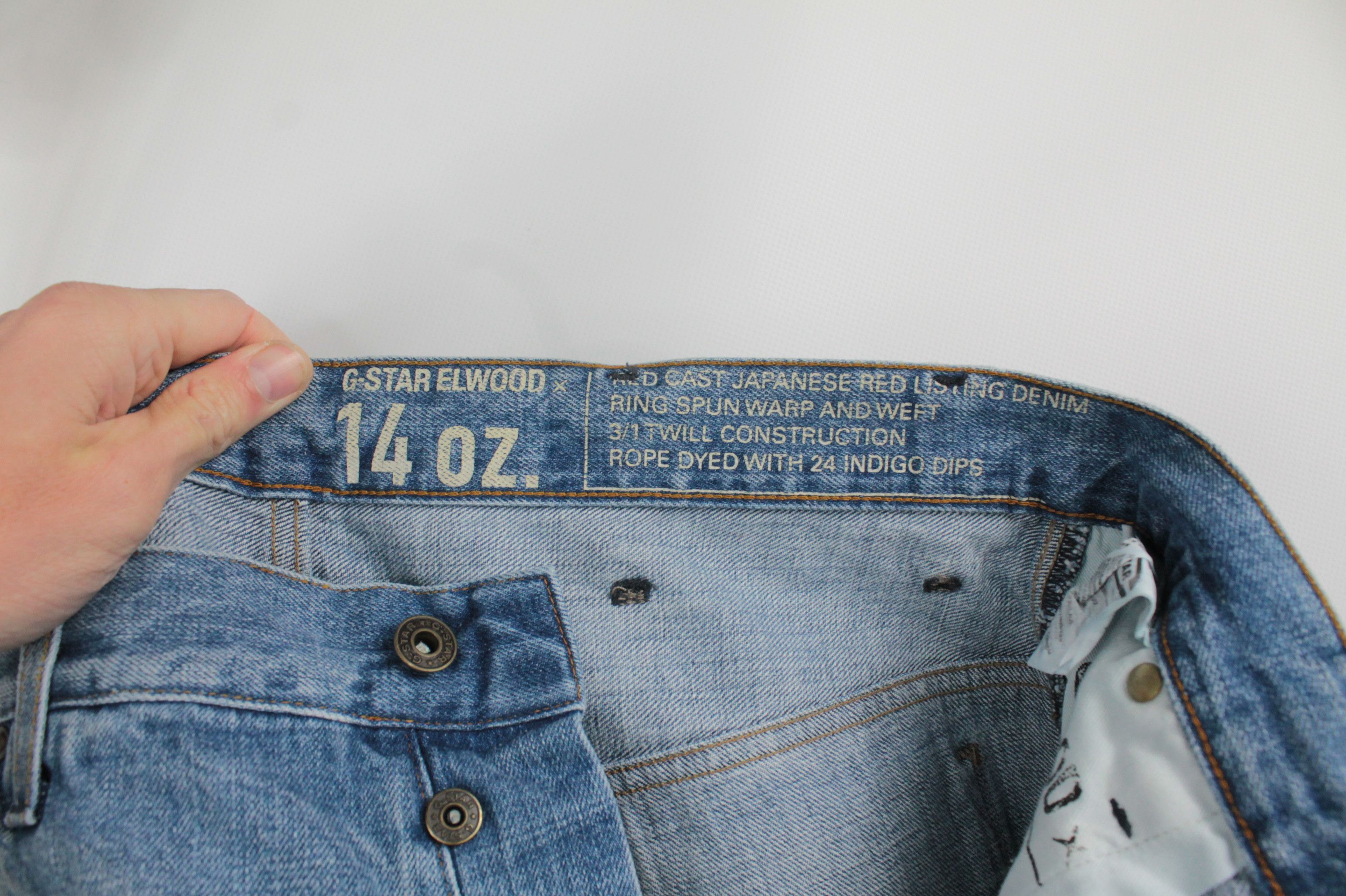 G-Star RARE G-Star 5620 Elwood x 14OZ Red Listing Denim Limited Size US 33 - 11 Thumbnail