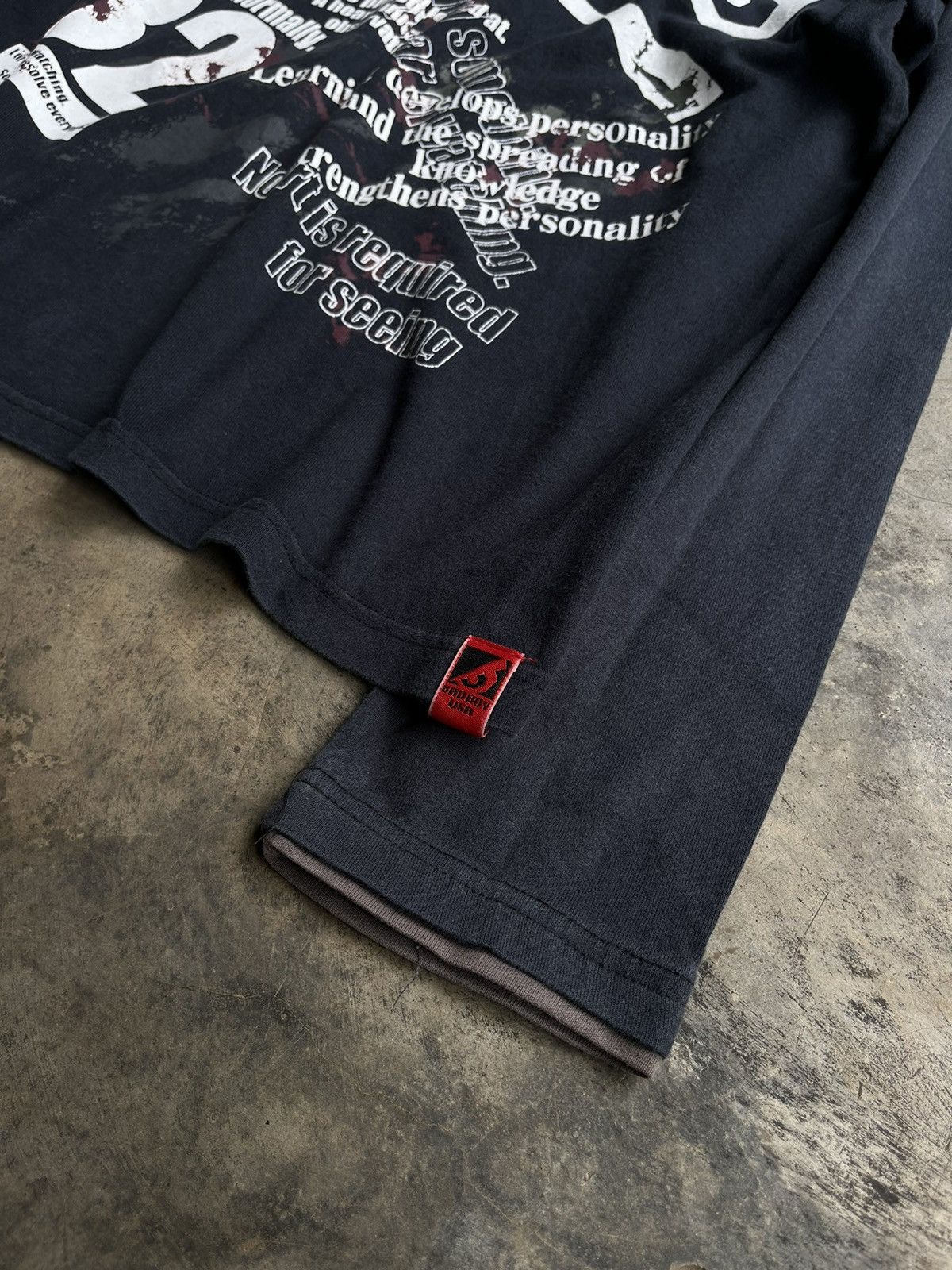 KMRii 2000s JAPANESE BADBOY POEM DOUBLE LAYER GOTHIC PUNK STYLE Size US M / EU 48-50 / 2 - 4 Thumbnail