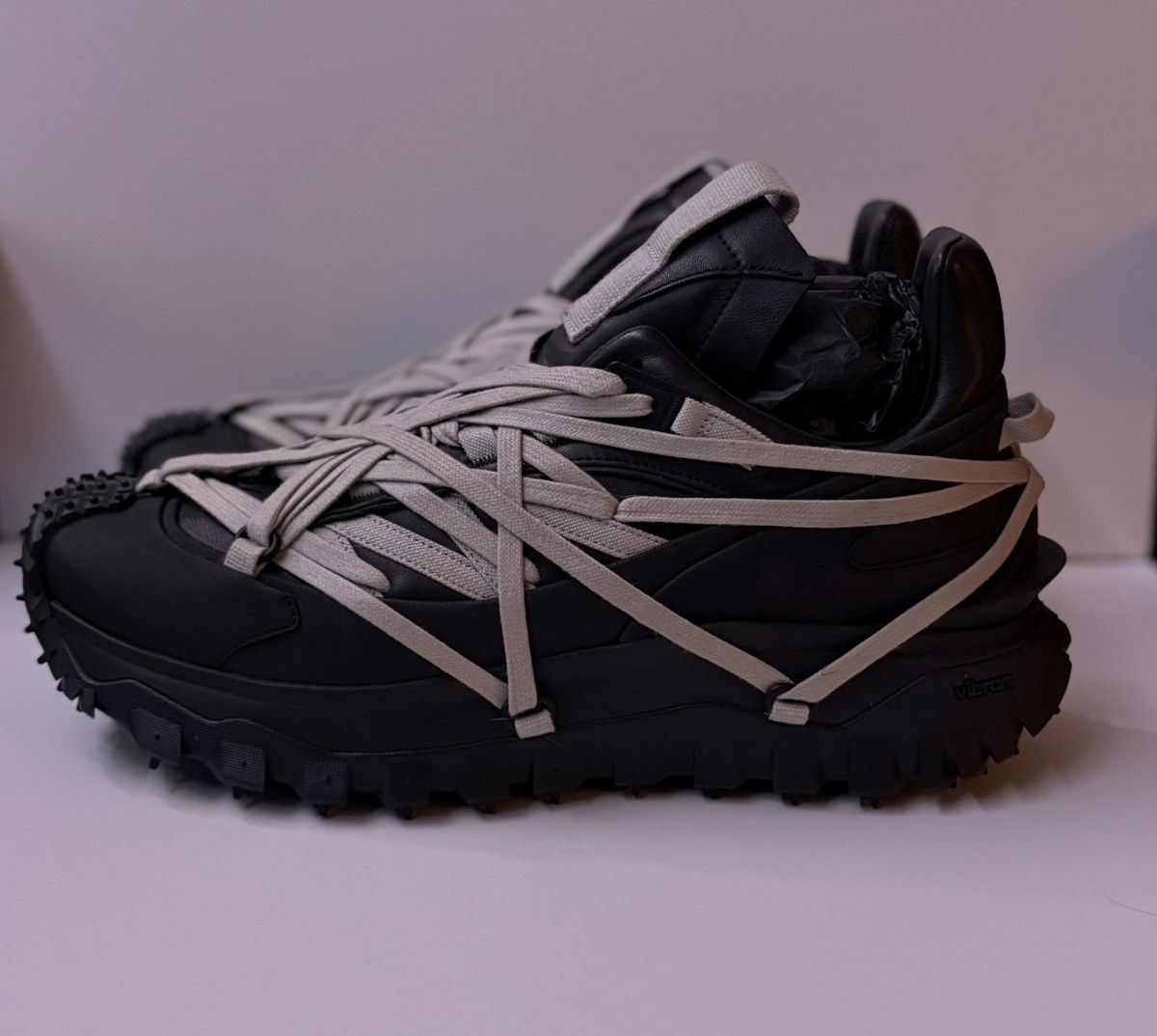 Moncler × Rick Owens Moncler × Rick Owens Trailgrip Megalace – Black Size US 13 / EU 46 - 5 Thumbnail