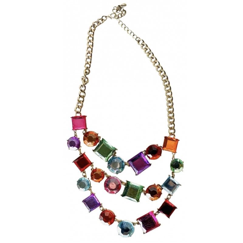 NORDSTROM Gold Jewel Charm Layered Multi Statement Necklace