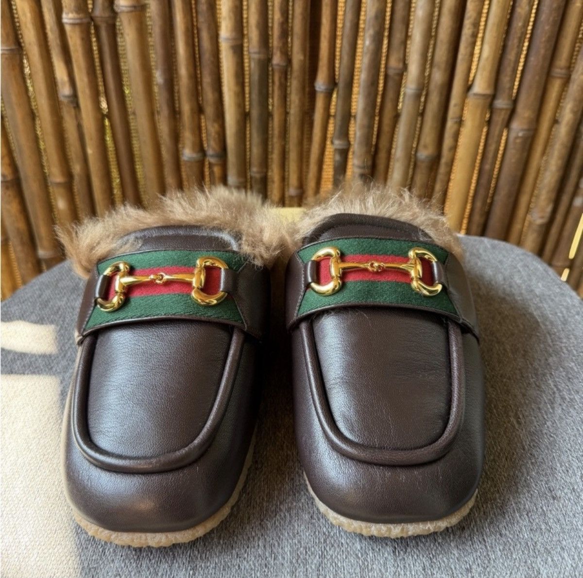 Gucci GUCCI men’s fur loafers Size US 8 / EU 41 - 2 Thumbnail