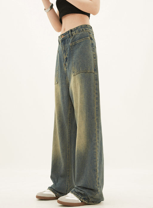 Japanese Brand × Jean American retro distressed loose straight jeans y2k Size US 32 / EU 48 - 3 Thumbnail