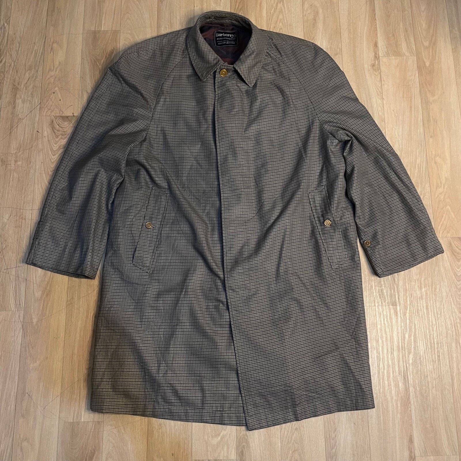 Burberry burberry Prince of Wales tweed Trench Coat VIRGIN Wool Size US L / EU 52-54 / 3 - 3 Thumbnail