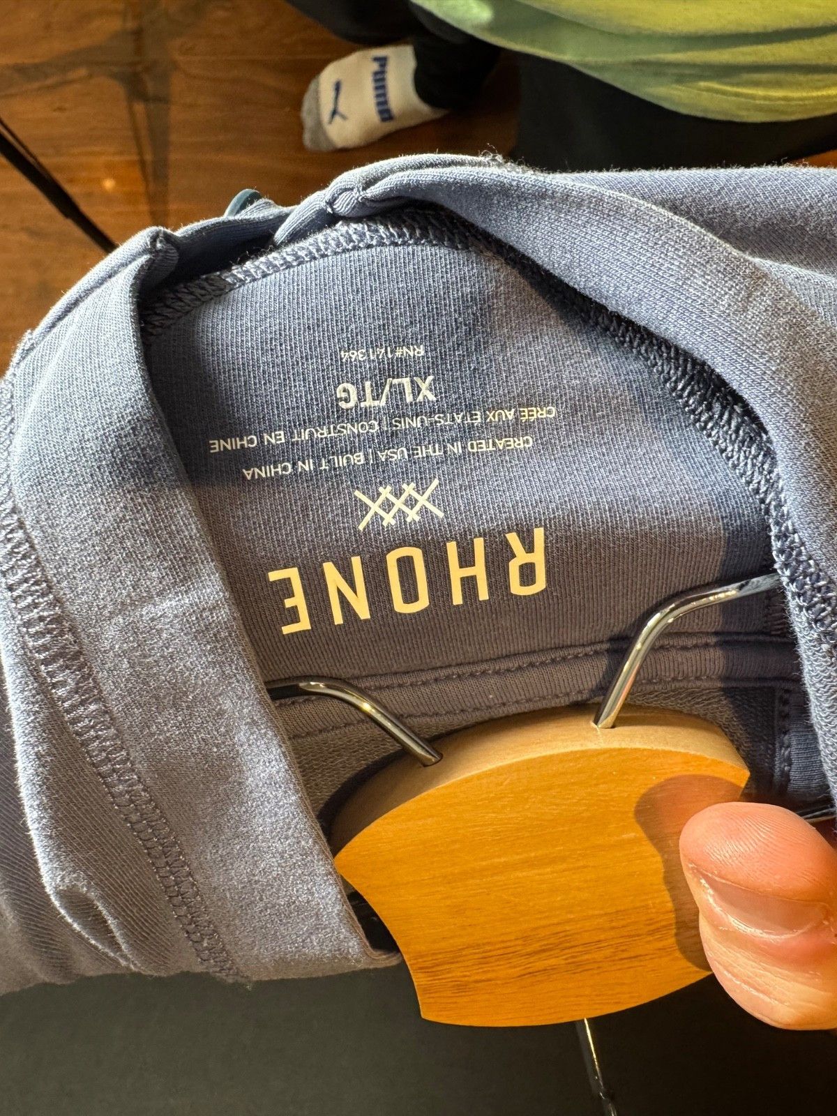 Rhone Rhone Henley Hoodie Blue XL Never Worn Size US XL / EU 56 / 4 - 5 Thumbnail