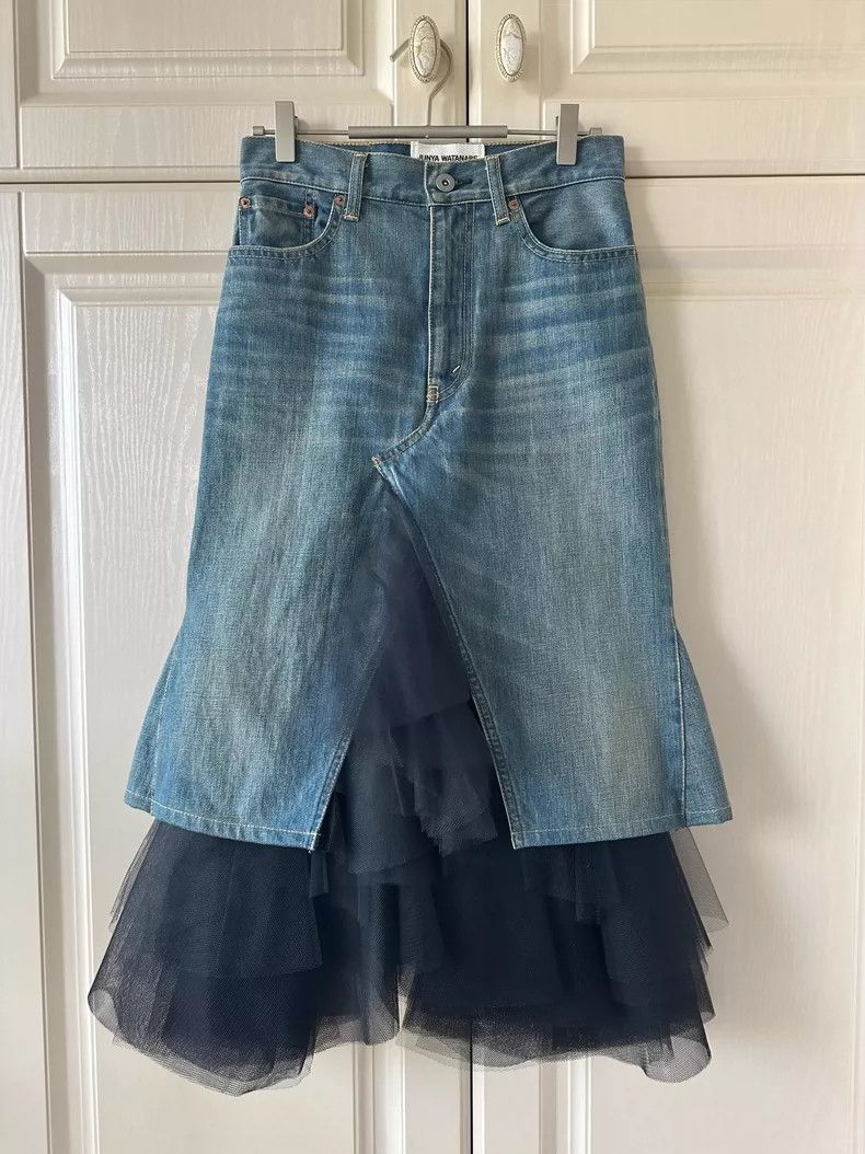 Junya Watanabe Junya Watanabe SizeXS Denim skirt Size 42" / US 20 - 1 Thumbnail