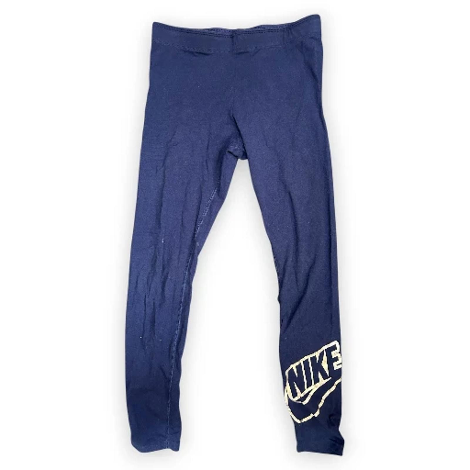 Nike Nike Girls Youth-Large Blue Skinny Fit Leggings (G27) Size ONE SIZE - 1 Thumbnail