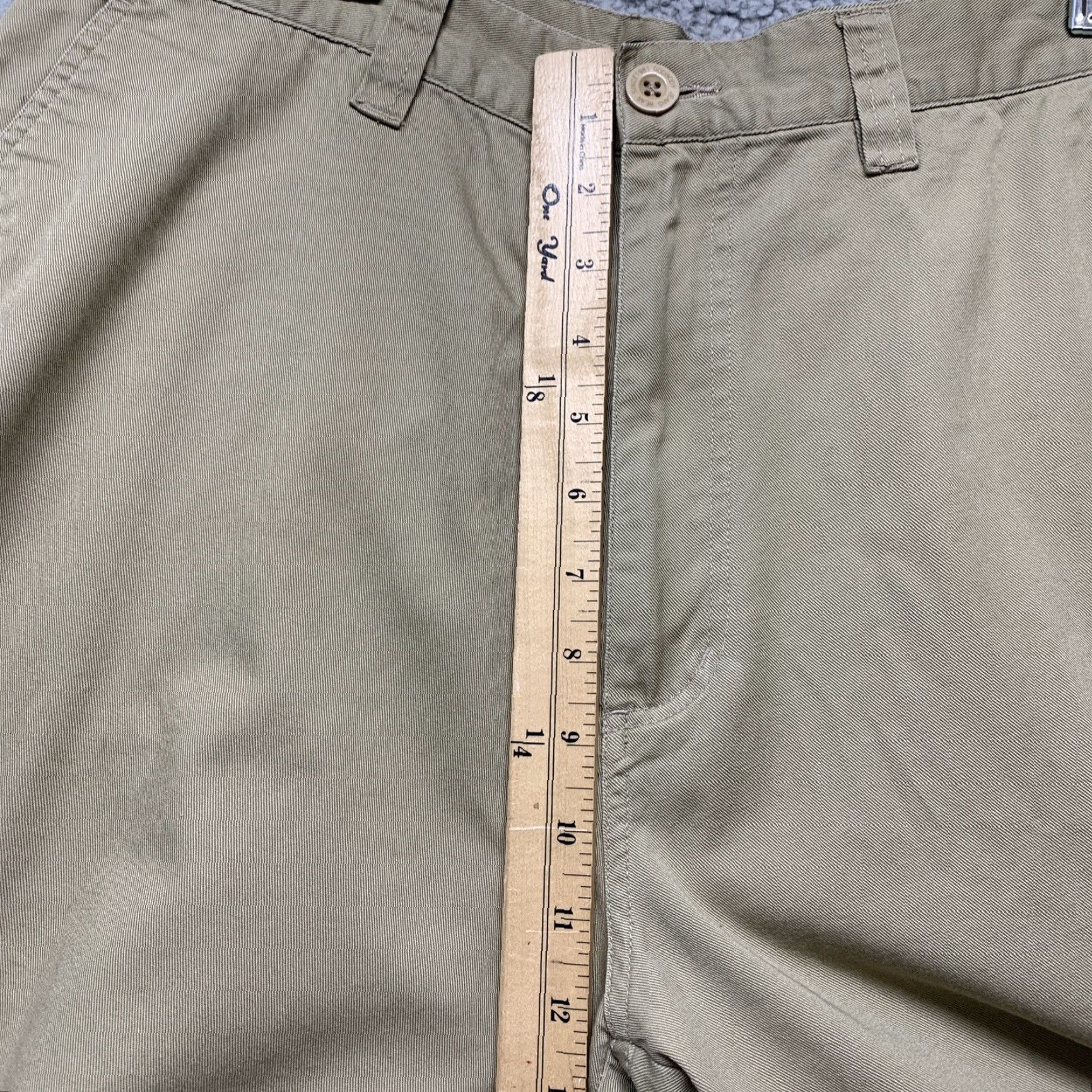 Denime Godbody Denim Cargo Mens Cargo Shorts Tan Size 36 Drawstring Front Flat 5-Pocket Belt Loops Regular Fit Shorts Size US 36 / EU 52 - 7 Thumbnail