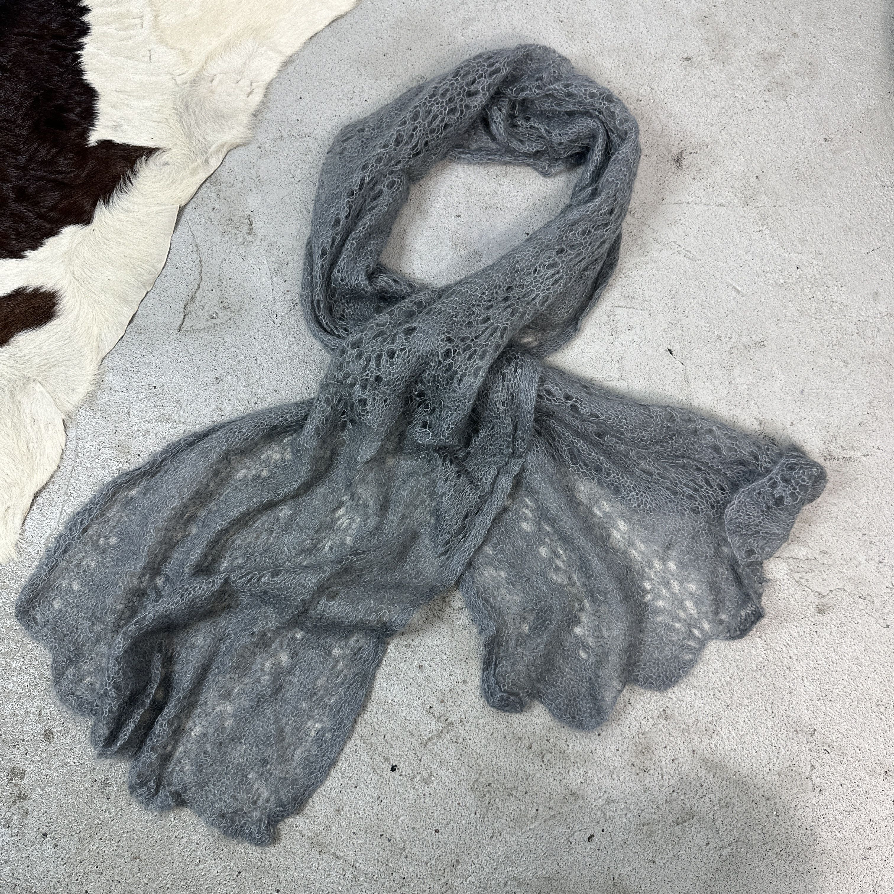 Vintage Shawl / Scarf Knitted 00s Size ONE SIZE - 3 Thumbnail