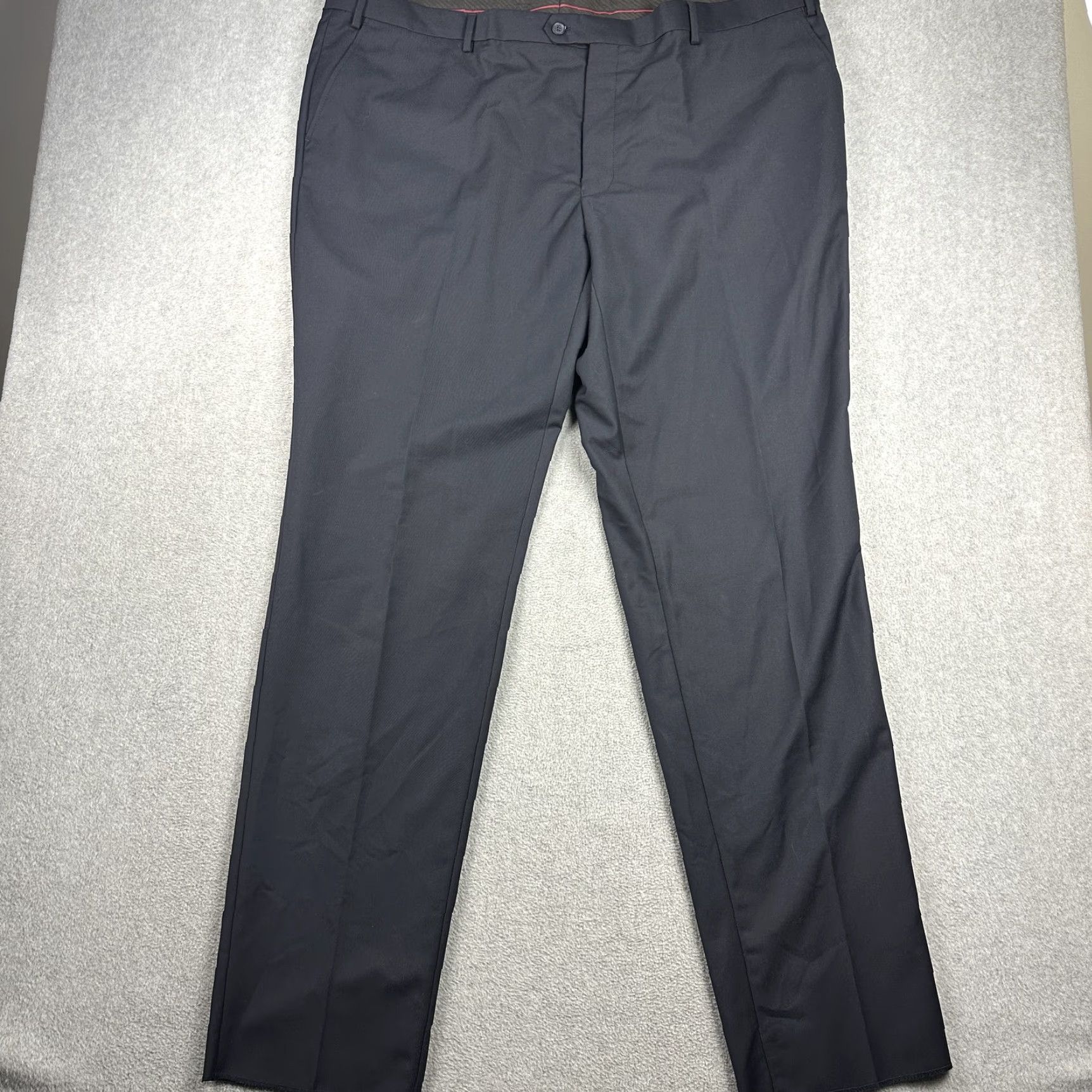 Vintage Renvi Mens 54R Navy Blue Classic Fit 2 Button Blazer Pants Set Formal New Suit 2 Piece Size 54R - 2 Thumbnail