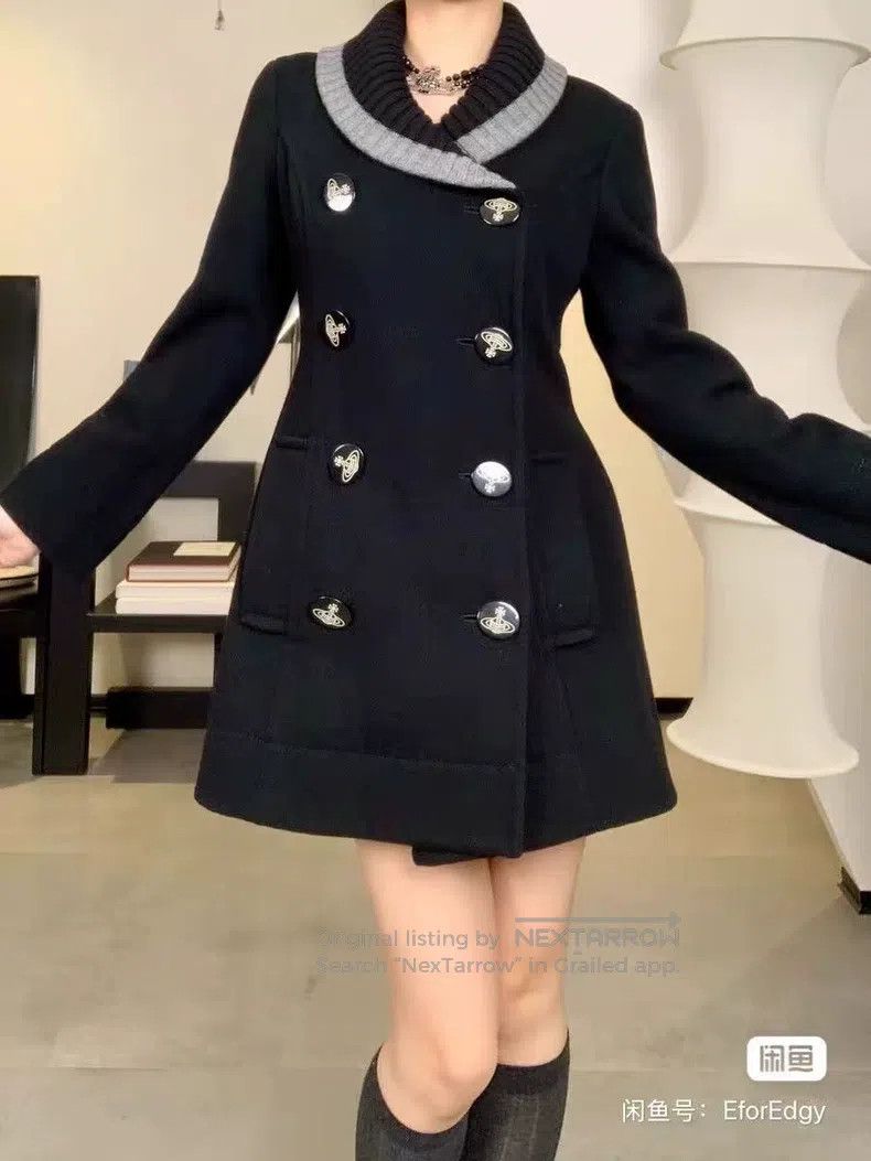 Vivienne Westwood Vivienne Westwood Red Label Color Blocked Collar Black Coa Size M / US 6-8 / IT 42-44 - 1 Thumbnail