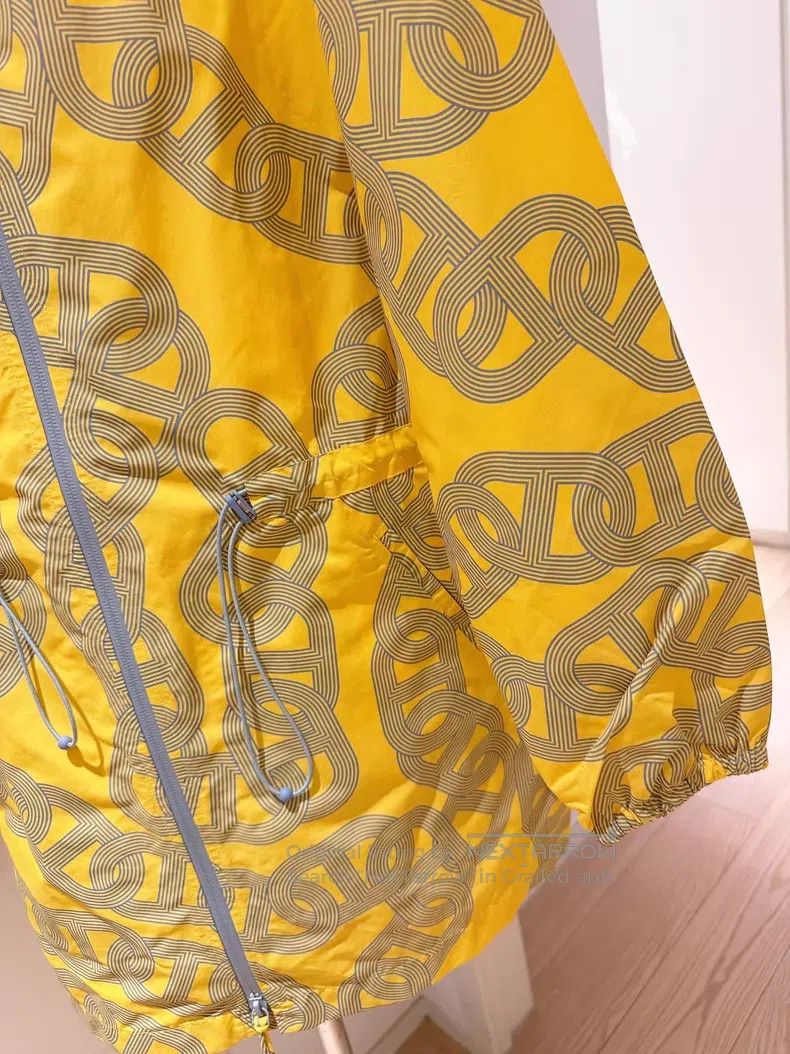 Hermes Hermes Pig Nose Hooded Windbreaker Yellow Size XS / US 0-2 / IT 36-38 - 4 Thumbnail