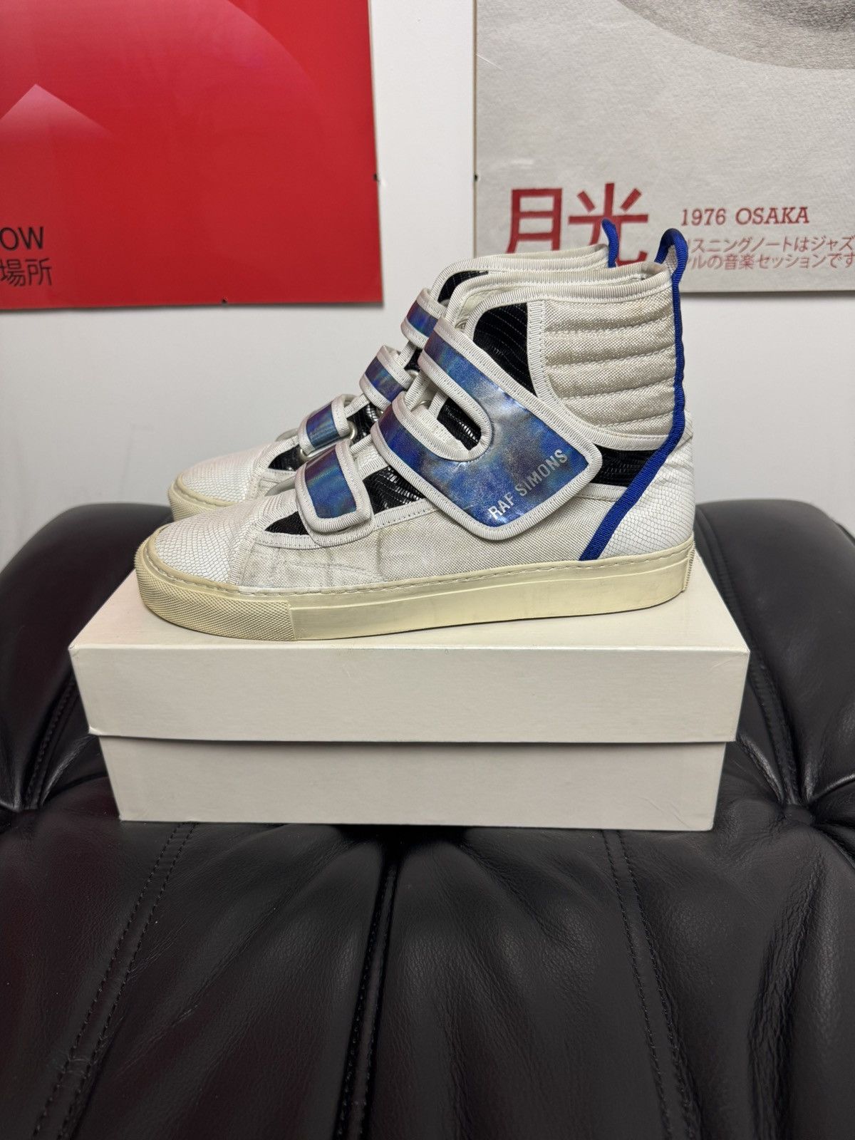 Raf Simons Raf Simons Velcro High-top Archive Sneakers Designer White Size US 7 / EU 40 - 4 Thumbnail