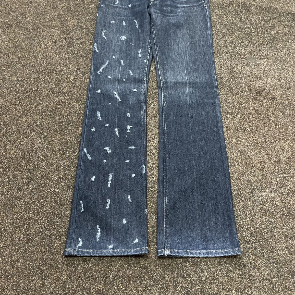 Vintage Y2K Vintage Baggy Wide Leg Distressed Denim Jeans Washed Size 32" / US 10 / IT 46 - 5 Thumbnail