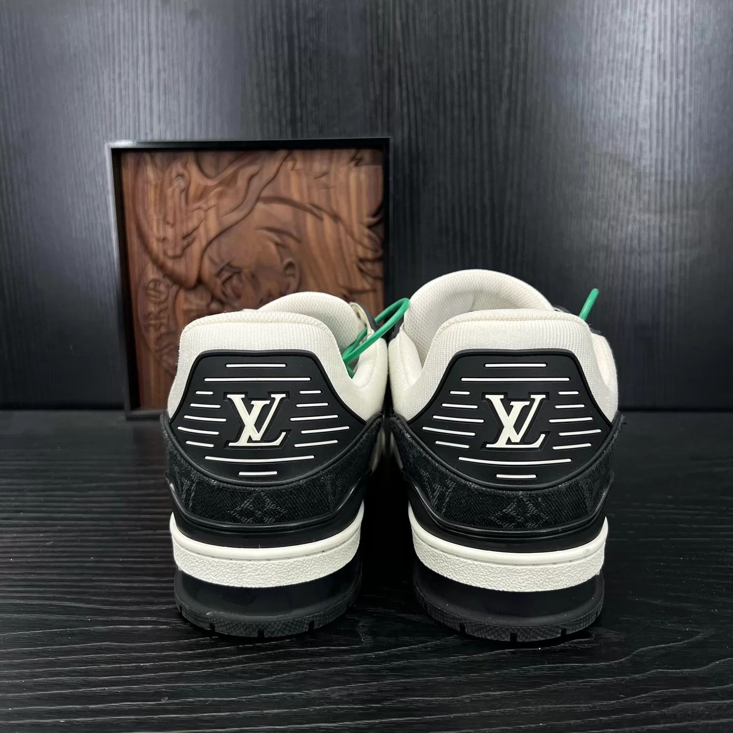 Louis Vuitton LV Trainer Black & White Denim 9.5 / 43.5 Size US 10.5 / EU 43-44 - 7 Thumbnail