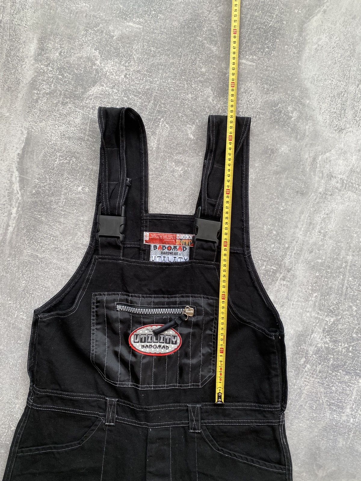 20471120 × Japanese Brand Vintage Bad Mad Hardwear Baggy Double Knee Overall Size US 30 / EU 46 - 8 Thumbnail