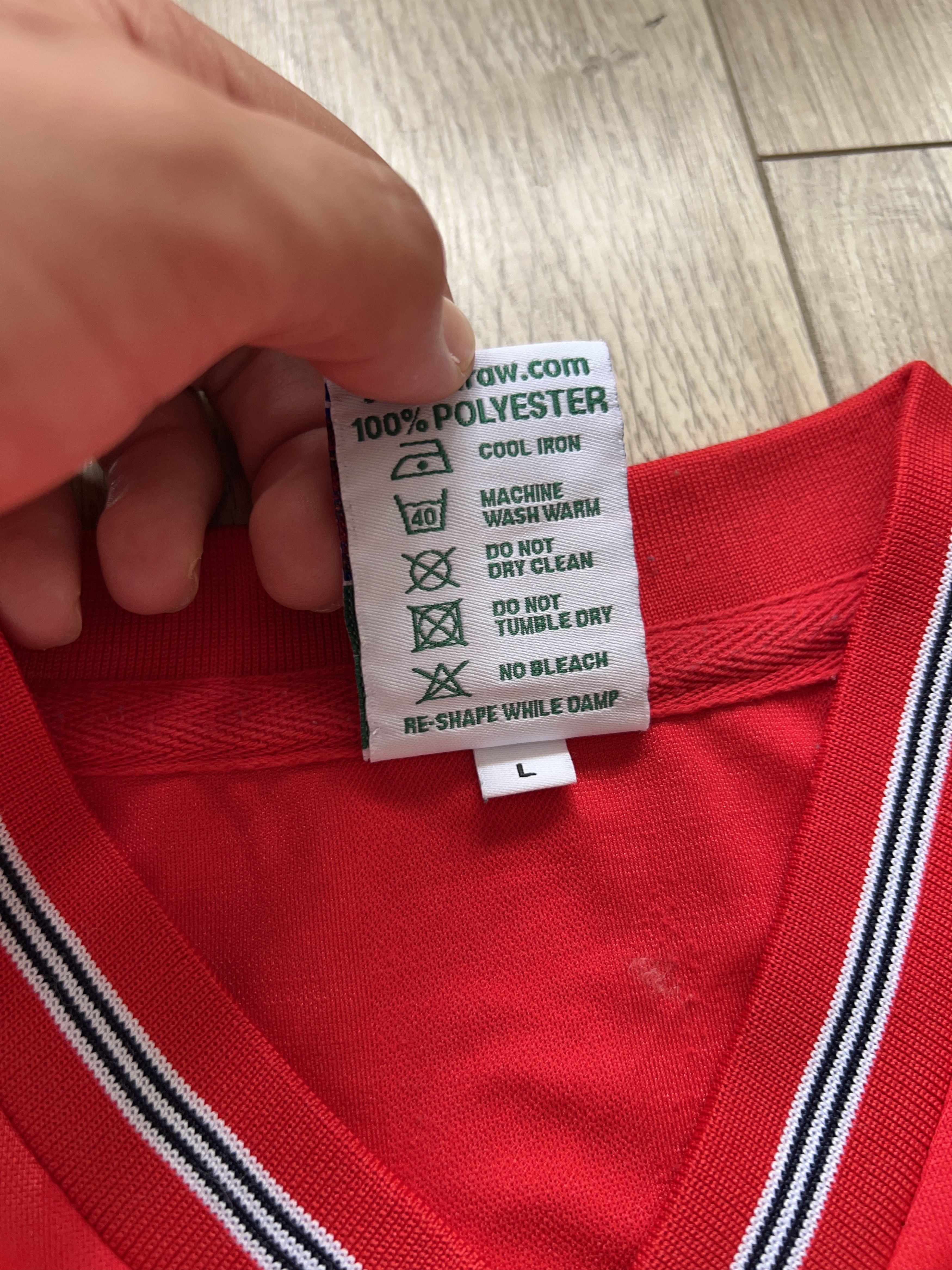 Vintage Score Draw England 1980s National Team Vintage Red T Shirt Size US L / EU 52-54 / 3 - 5 Thumbnail