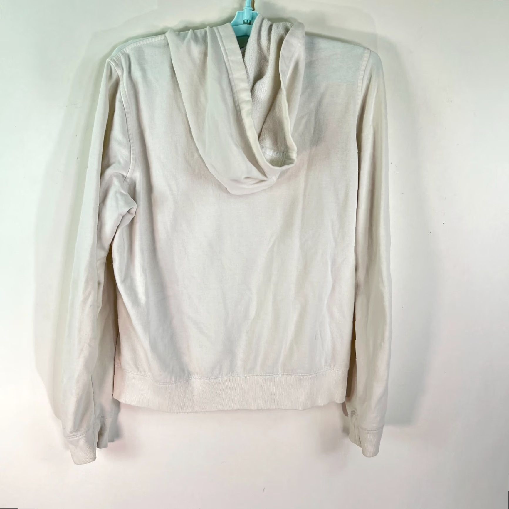 Gap Gap Zip Up Hoodie Women M White Long Sleeve Full Zip Hooded Activewear Solid Logo Size M / US 6-8 / IT 42-44 - 7 Thumbnail