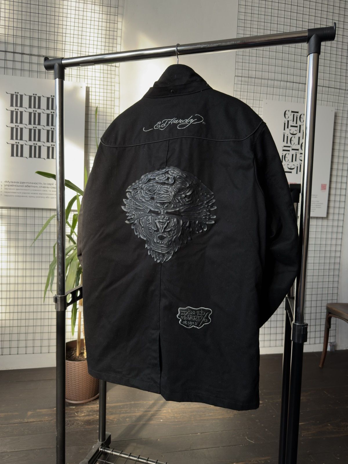 Ed Hardy 🔥 Don Ed Hardy by Christian Audigier Coat Motorcycle Jacket Size US XL / EU 56 / 4 - 1 Thumbnail