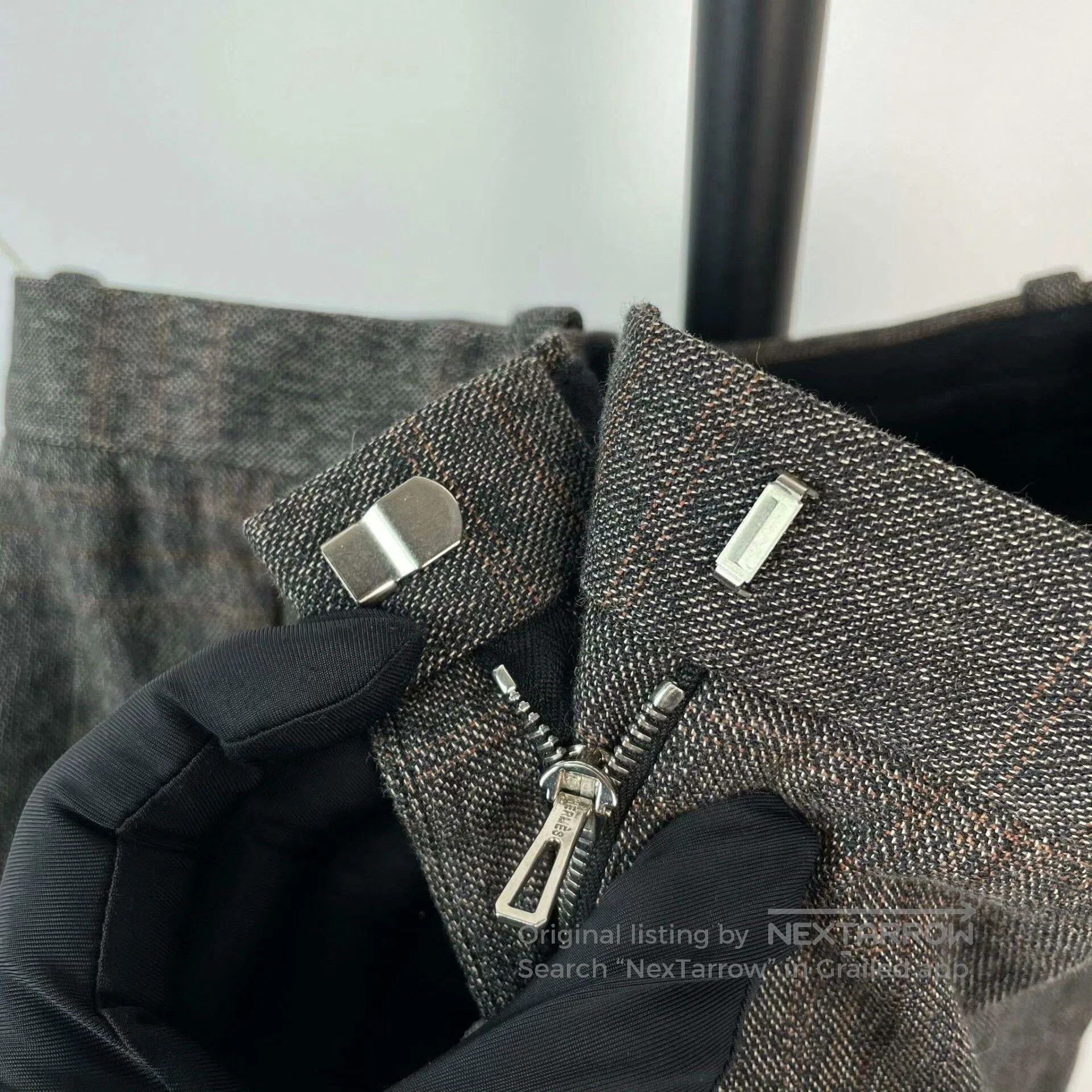 Hermes Hermès Wool Trousers Gray Size 34. Size US 34 / EU 50 - 6 Thumbnail