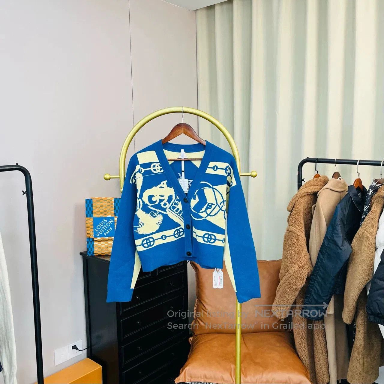 Hermes Hermes Blue War Horse Cardigan. Size US XS / EU 42 / 0 - 1 Thumbnail