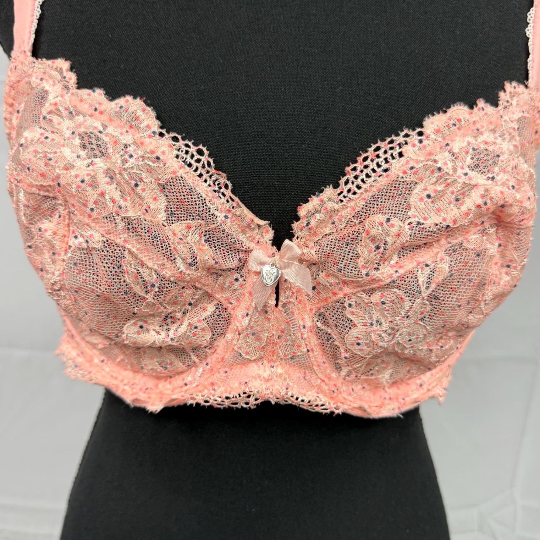 Victoria's Secret VINTAGE Victoria's Secret Unlined Demi Underwire Bra 38D Pink Womens Size ONE SIZE - 2 Thumbnail