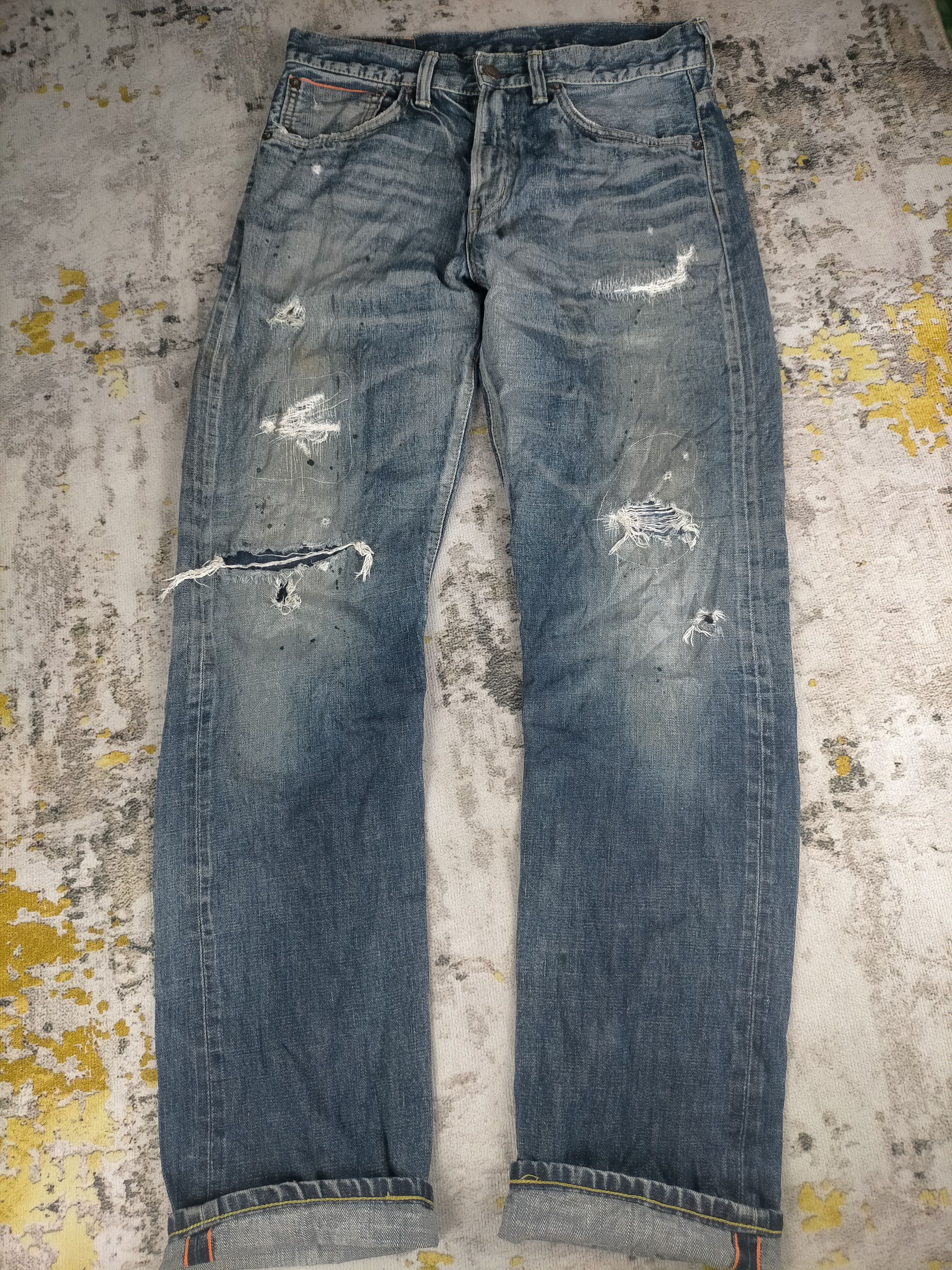 Edwin Vintage Edwin Grunge Selvedge Distressed Jeans Size US 30 / EU 46 - 1 Thumbnail