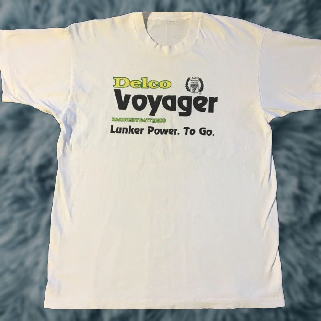 Vintage Vtg 90s Delco Voyager Battery Wanna Start Faded Promo Shirt XL Grunge Humor Size US XL / EU 56 / 4 - 1 Thumbnail