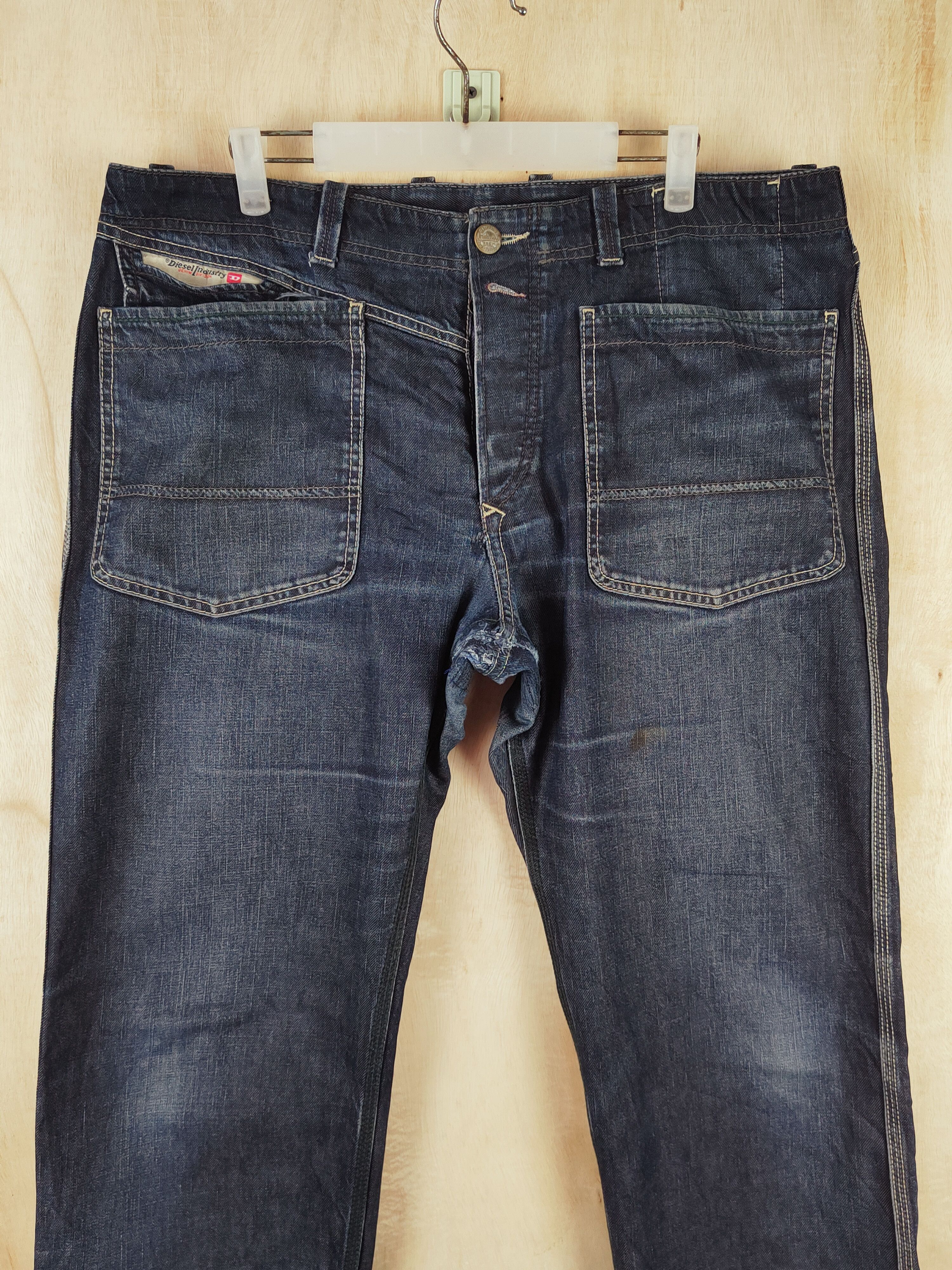 Diesel Diesel Industry Blue Black Distressed Ripped Jeans #S2666 Size US 36 / EU 52 - 2 Thumbnail