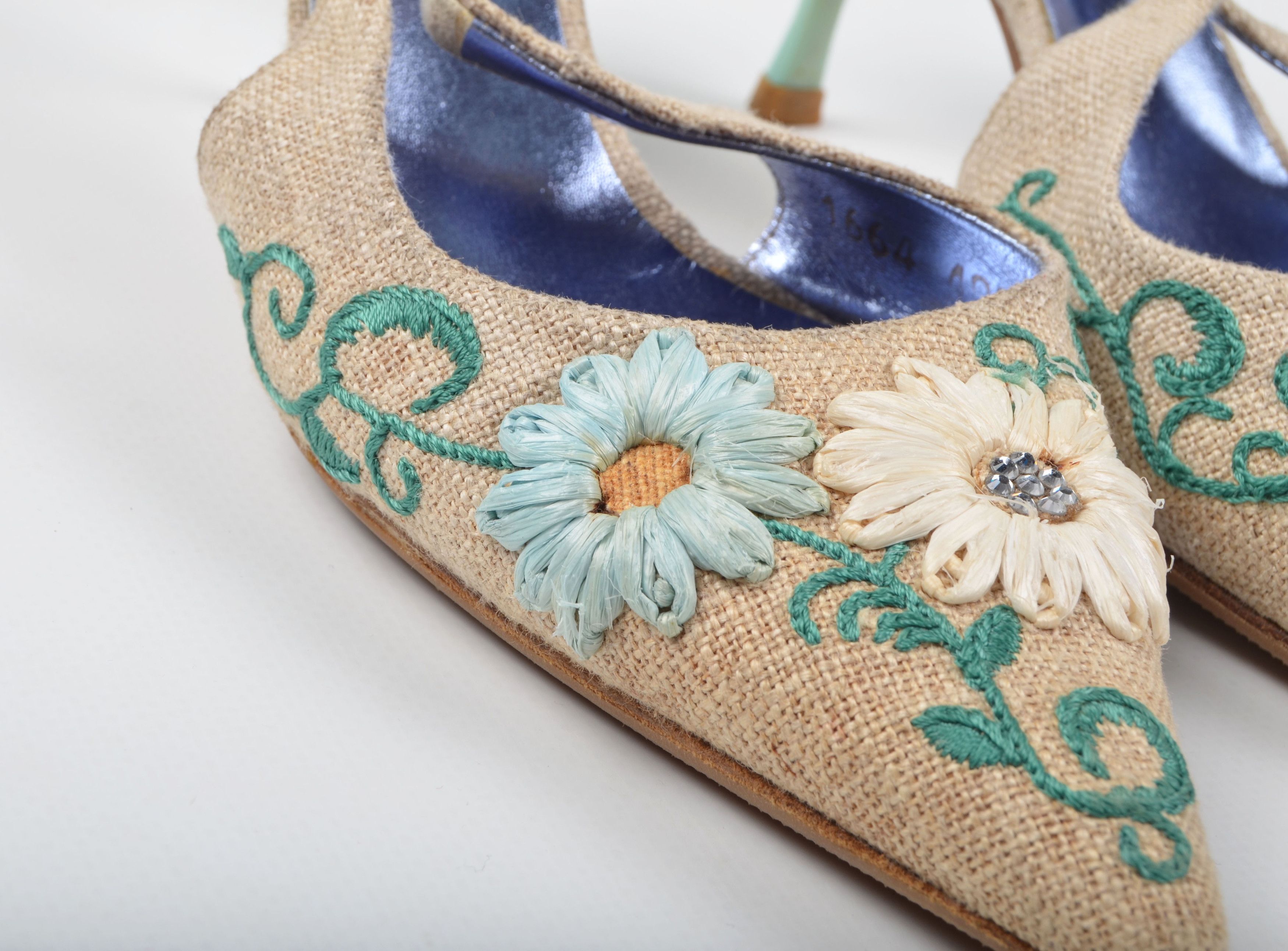 Le Silla Vintage Le Silla Y2K Fairy Floral Regencycore Mules Pumps Size US 6 / IT 36 - 4 Thumbnail