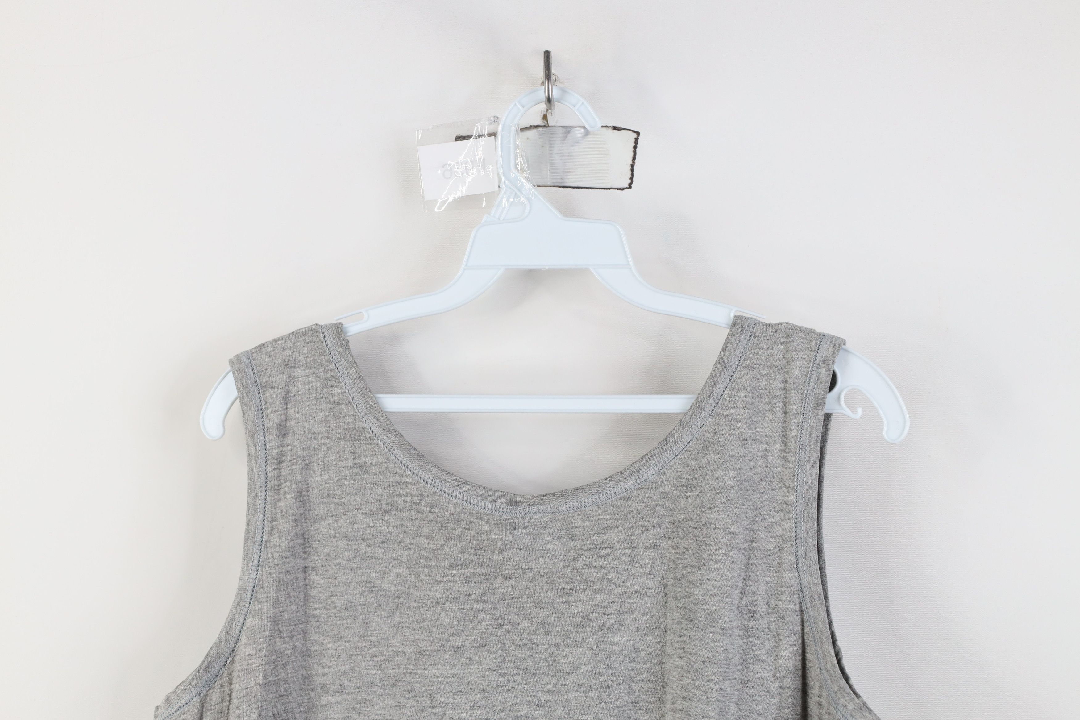 Vintage Vintage 90s Streetwear Blank Tank Top T-Shirt Gray USA Size L / US 10 / IT 46 - 10 Thumbnail