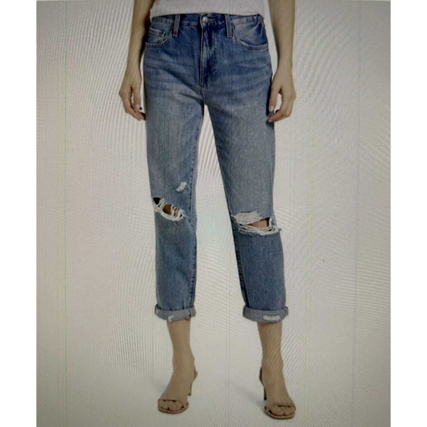 Pistola Presley High Rise Relaxed Roller Jean Crop Length in