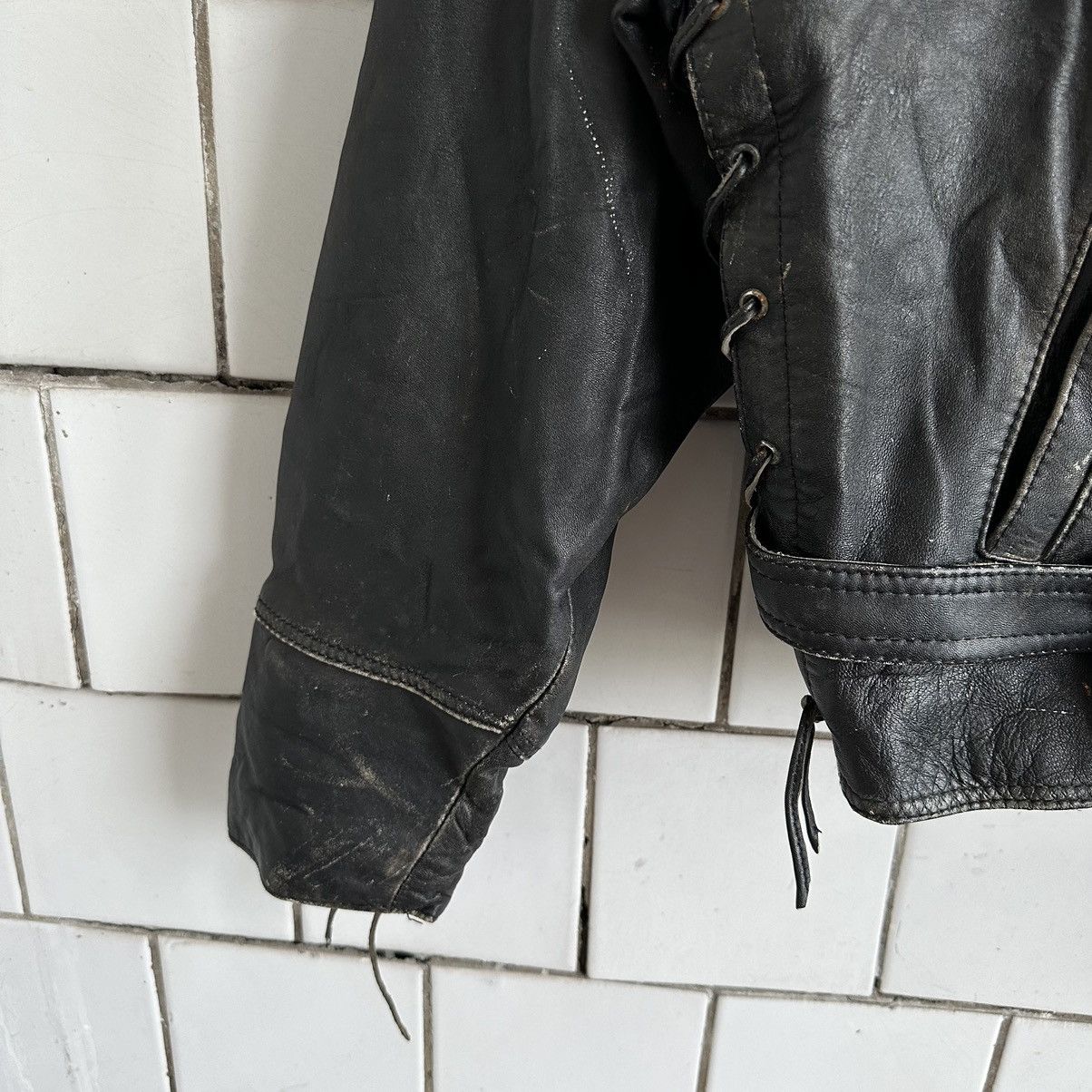Japanese Brand × Vintage Vintage Japanese Style Moto Leather Jacket Style USA Y2K 90s Size XL / US 12-14 / IT 48-50 - 3 Thumbnail