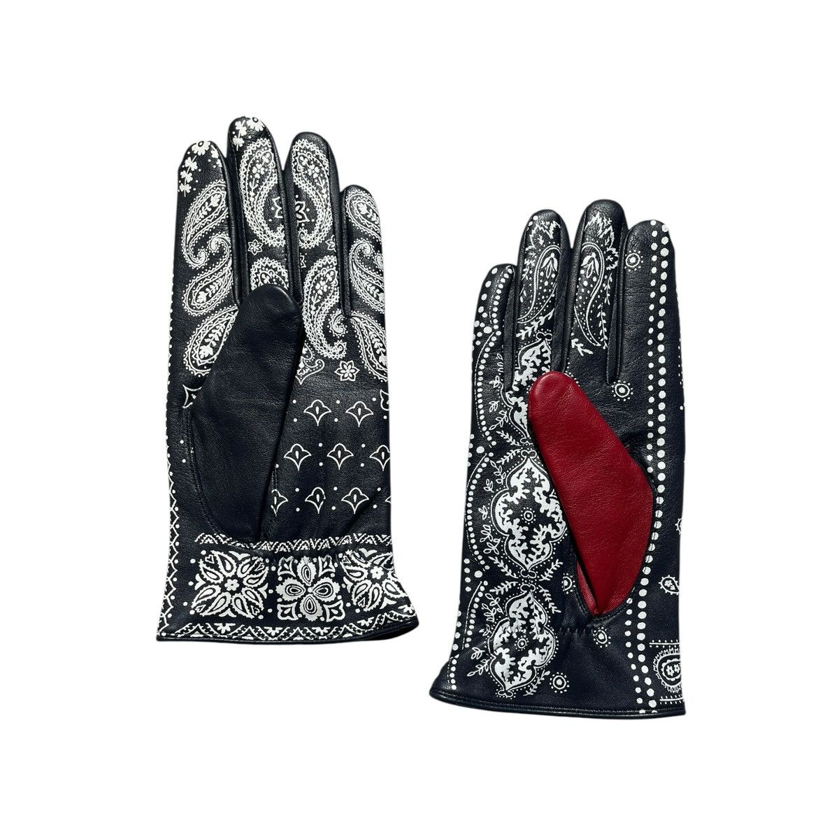 Kapital Lamb skin Leather paisley gloves Size ONE SIZE - 2 Thumbnail