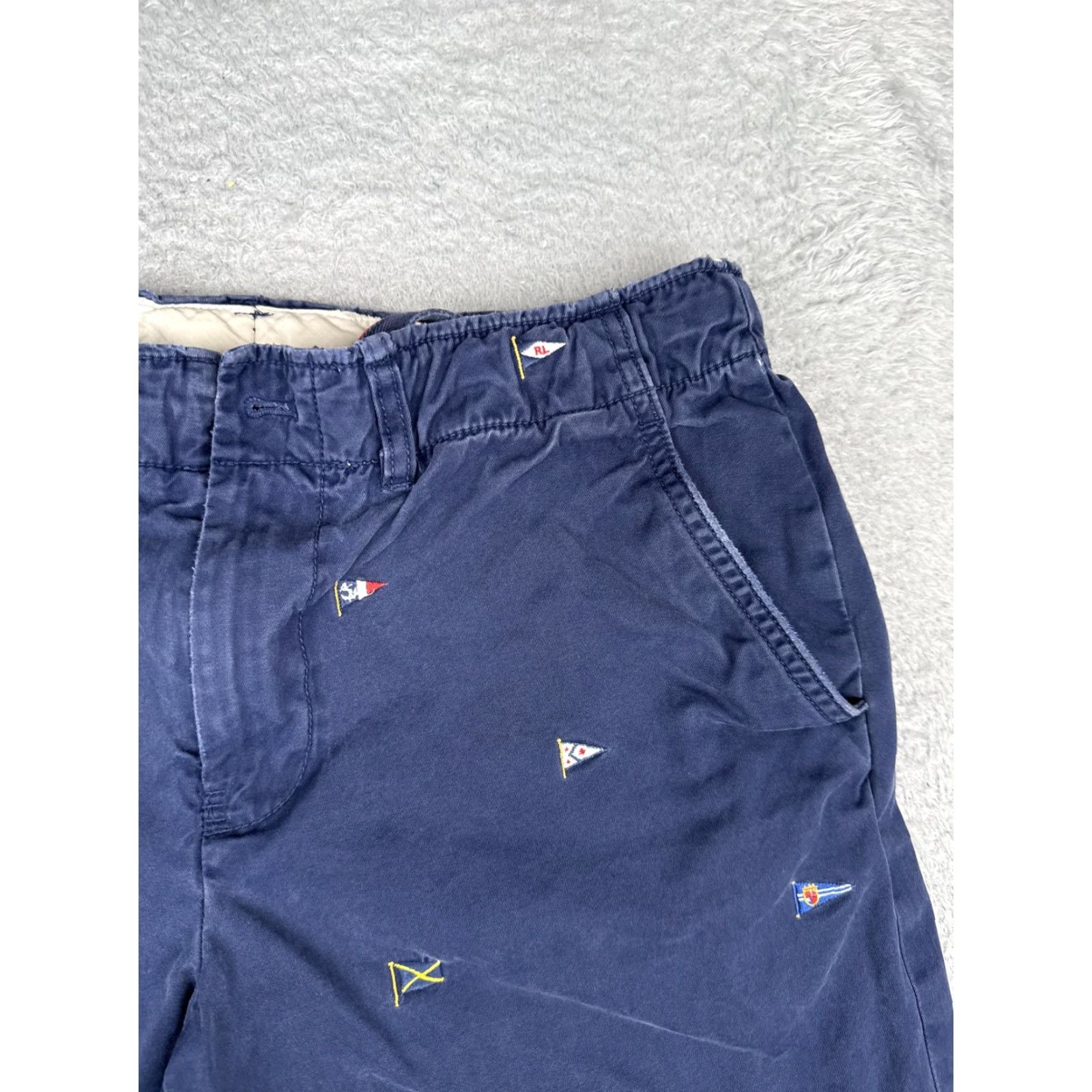 Polo Ralph Lauren Polo Ralph Lauren Shorts Men 33 Blue Chino Nautical Flags 10 Inseam Casual Beach Size US XS / EU 42 / 0 - 5 Thumbnail