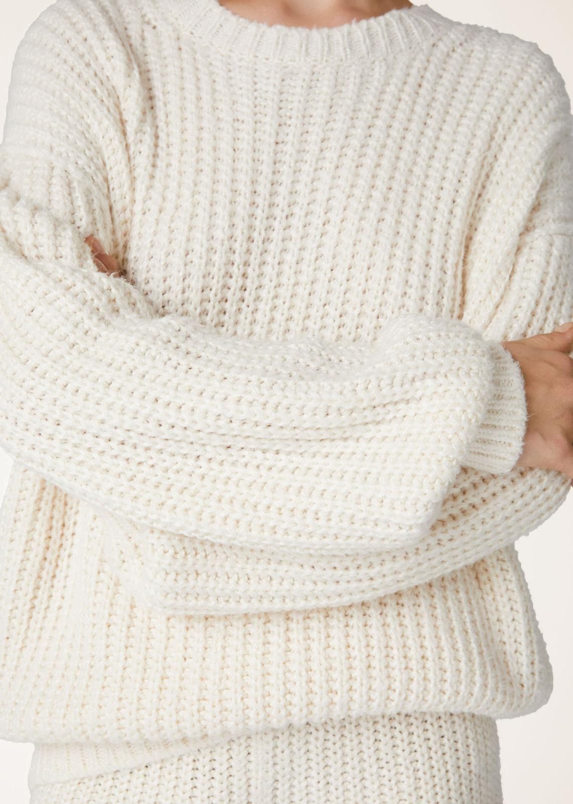 Loro Piana o1srvl11e0425 FAN6406 Cocooning Crewneck Sweater in White Size L / US 10 / IT 46 - 2 Thumbnail