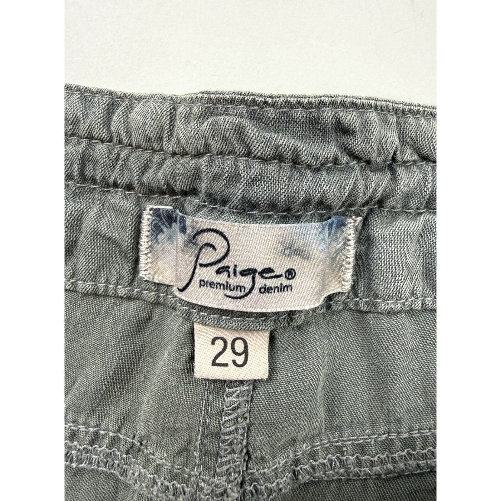 Paige Paige Womens Pants 29 Gray Lyocell Wide-Leg Drawstring Lounge Travel Casual Size 29" - 4 Thumbnail