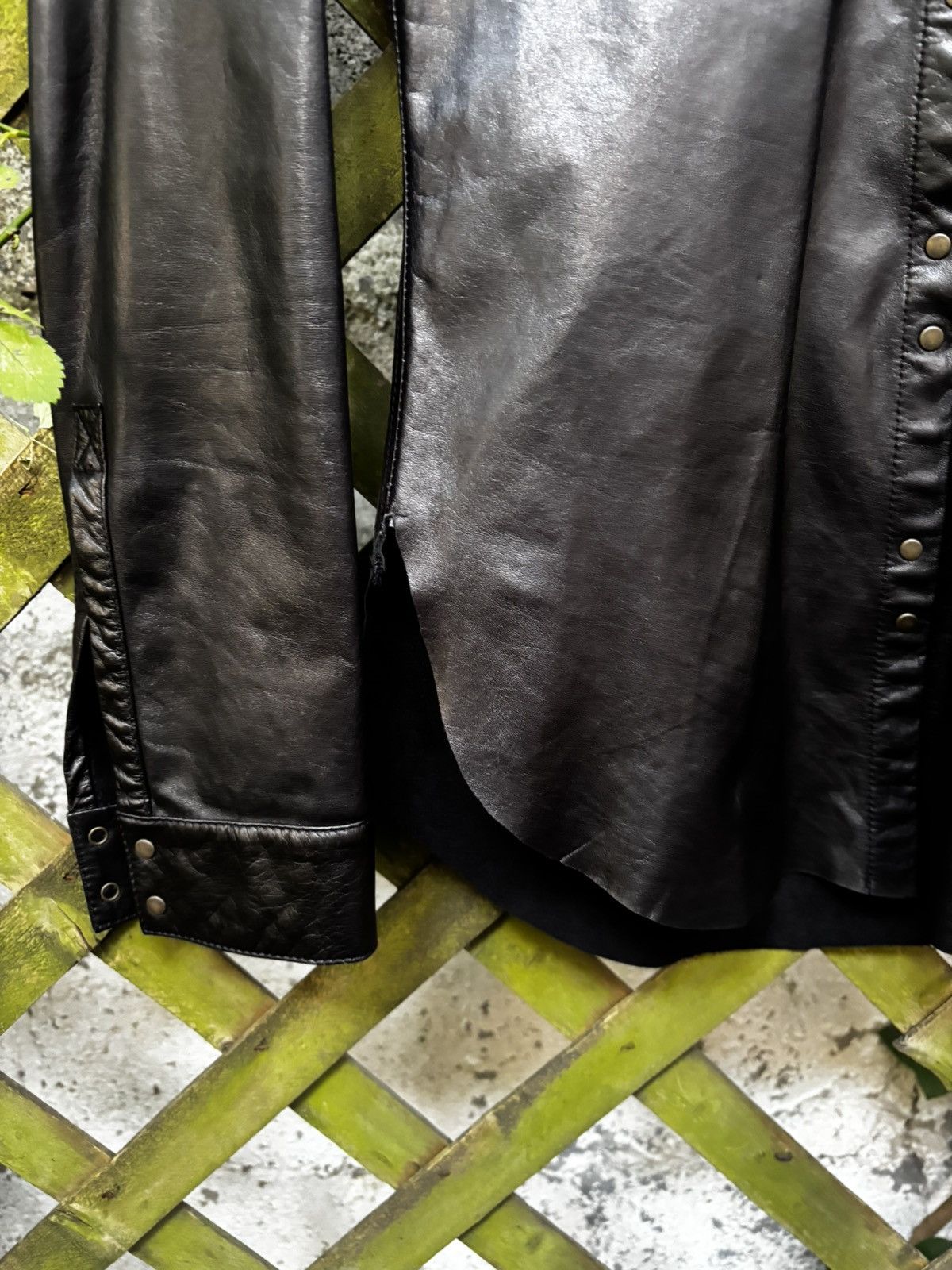 Balmain Balmain SS10 Hand Painted Studded Leather Shirt Size US S / EU 44-46 / 1 - 9 Thumbnail
